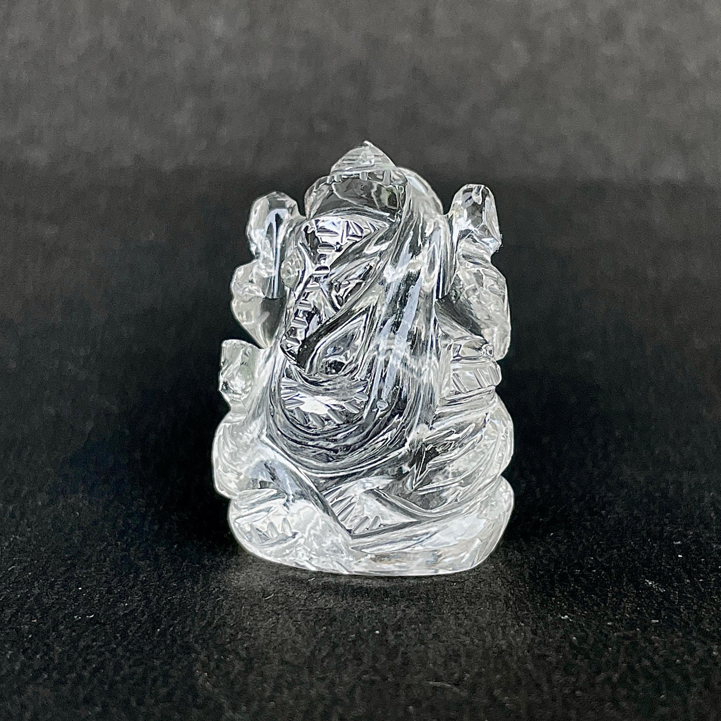 รูปเคารพพระพิฆเนศคริสตัลควอตซ์ 82 กะรัต สูง 3 ซม.(CST-MRT-90.)