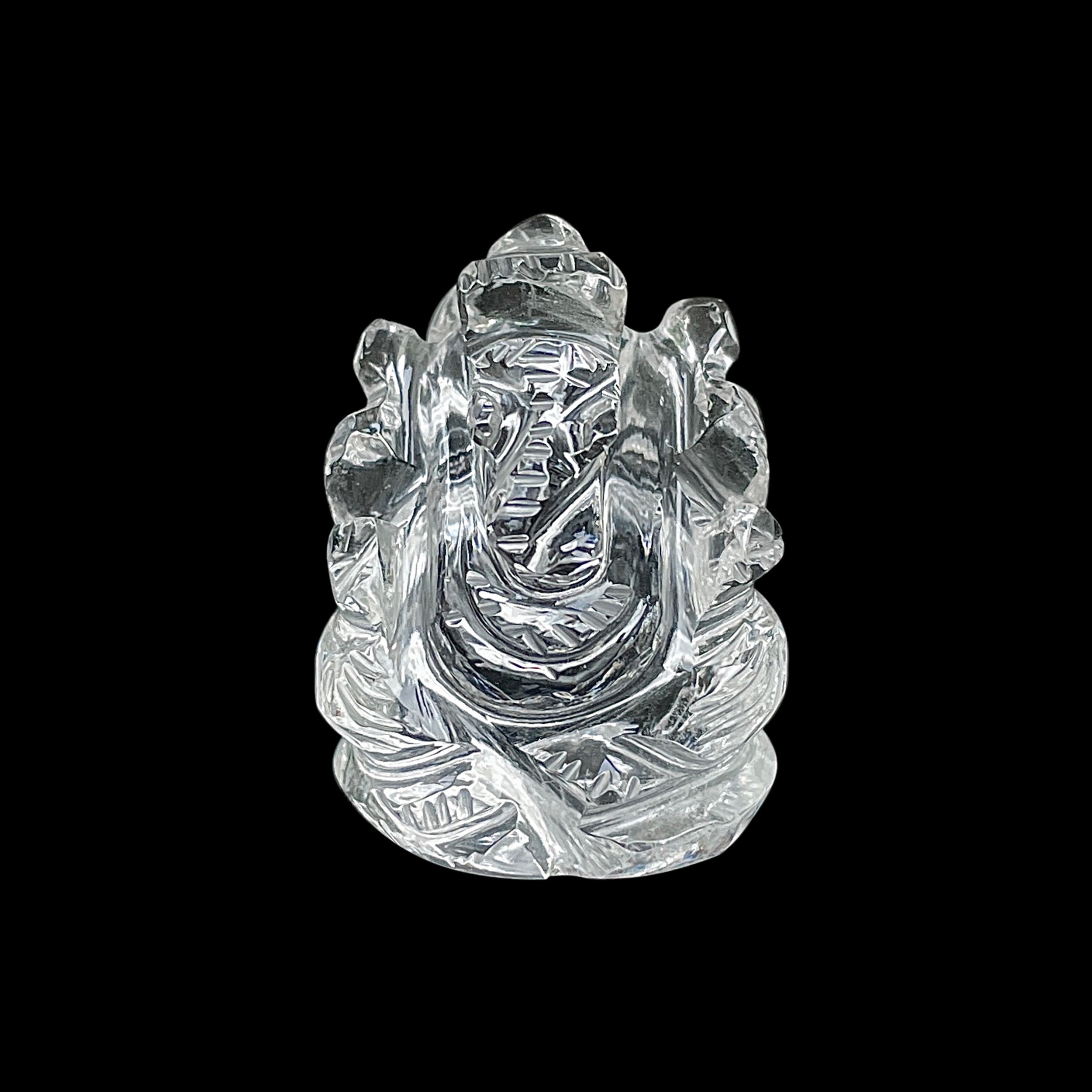 รูปเคารพพระพิฆเนศคริสตัลควอตซ์ 93.5 กะรัต สูง 3 ซม.(CST-MRT-91.)