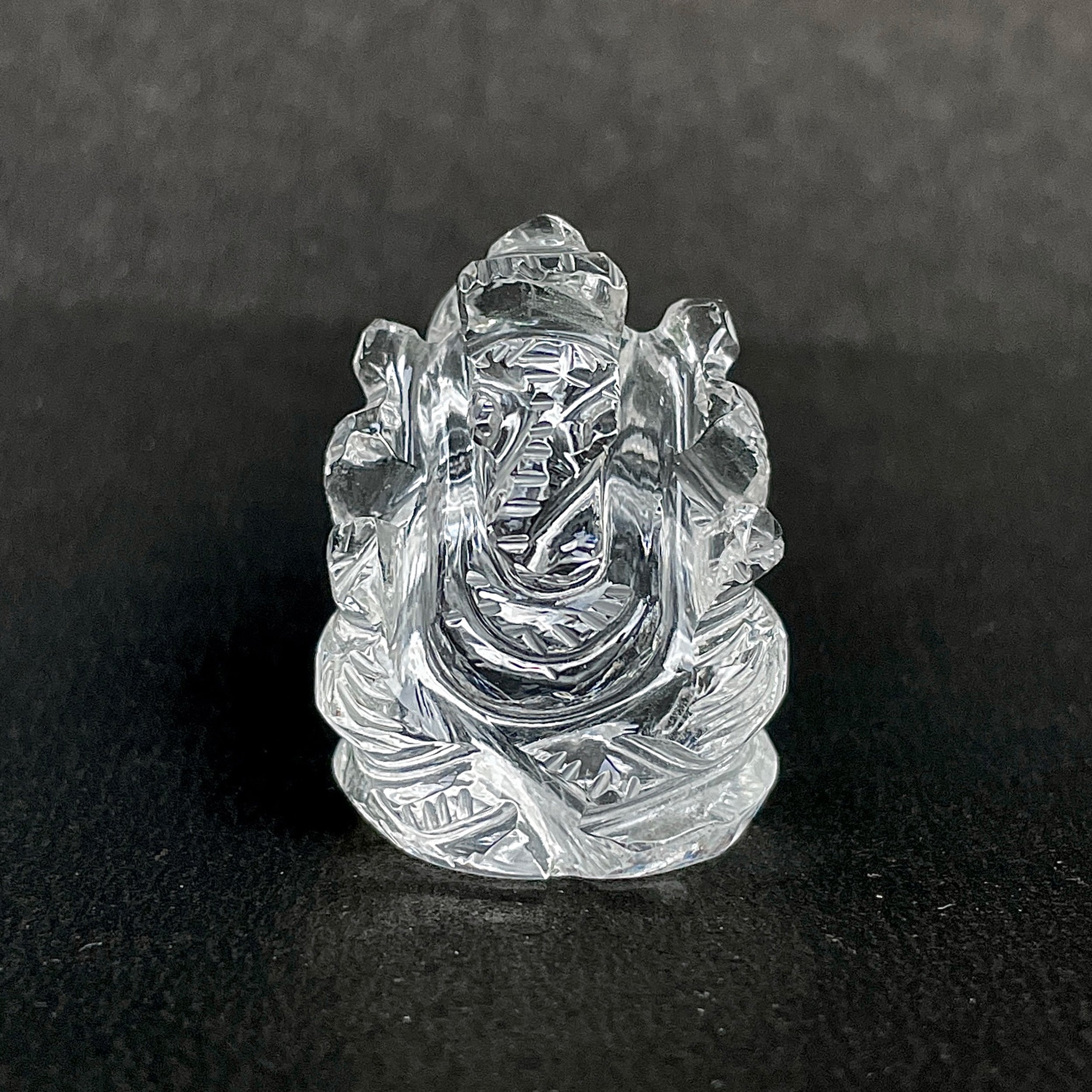 รูปเคารพพระพิฆเนศคริสตัลควอตซ์ 93.5 กะรัต สูง 3 ซม.(CST-MRT-91.)