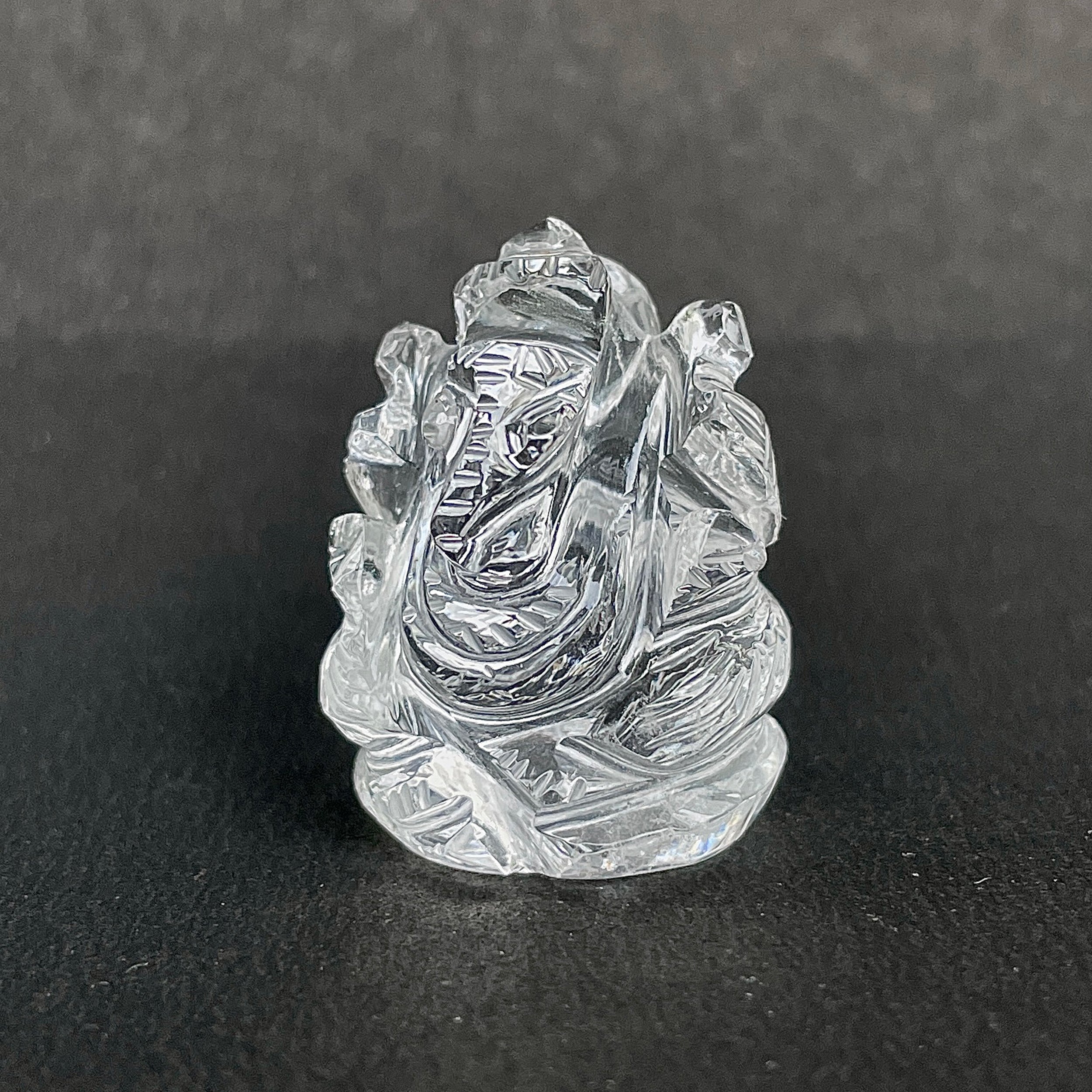 รูปเคารพพระพิฆเนศคริสตัลควอตซ์ 93.5 กะรัต สูง 3 ซม.(CST-MRT-91.)