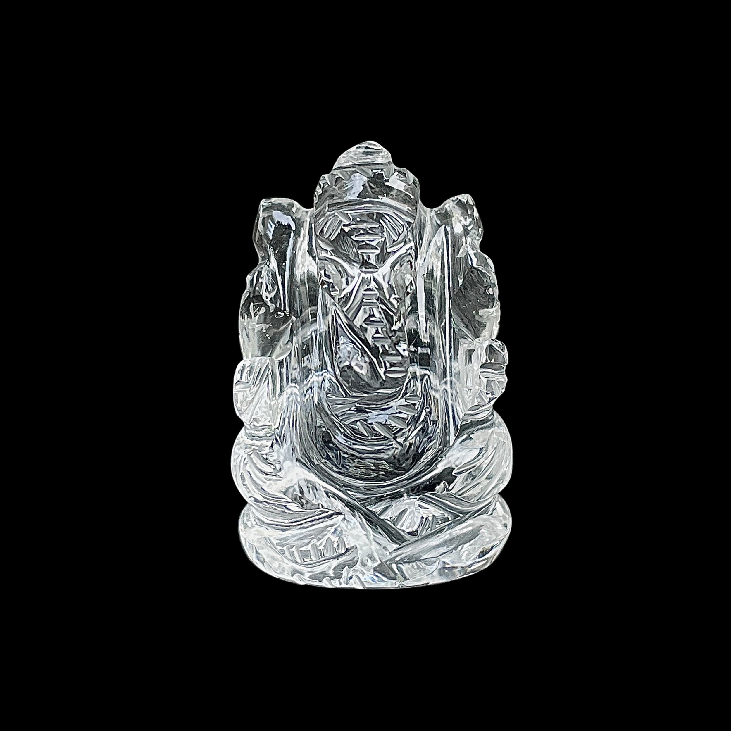 รูปเคารพพระพิฆเนศคริสตัลควอตซ์ 80.5 กะรัต สูง 3.3 ซม.(CST-MRT-92.)