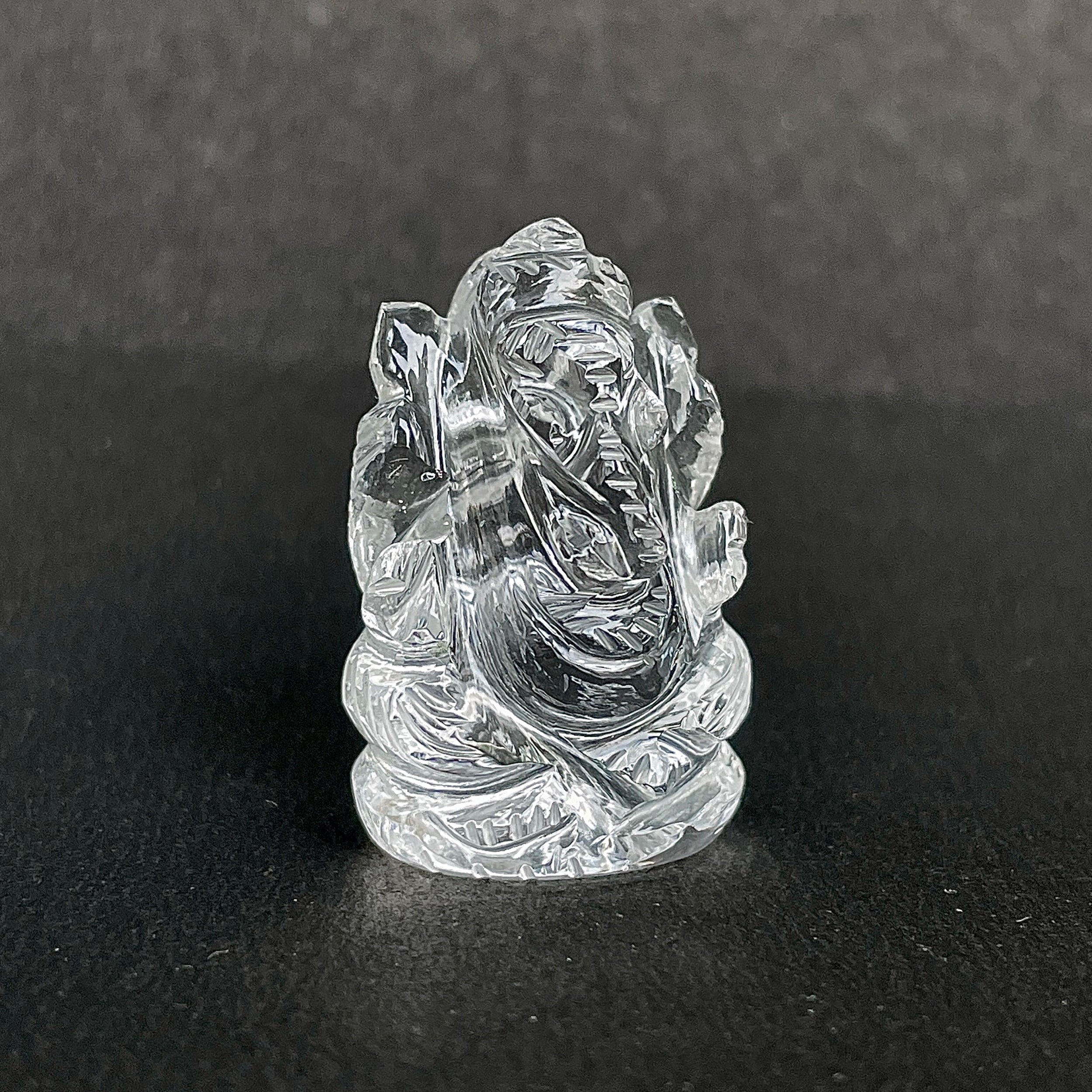 รูปเคารพพระพิฆเนศคริสตัลควอตซ์ 80.5 กะรัต สูง 3.3 ซม.(CST-MRT-92.)