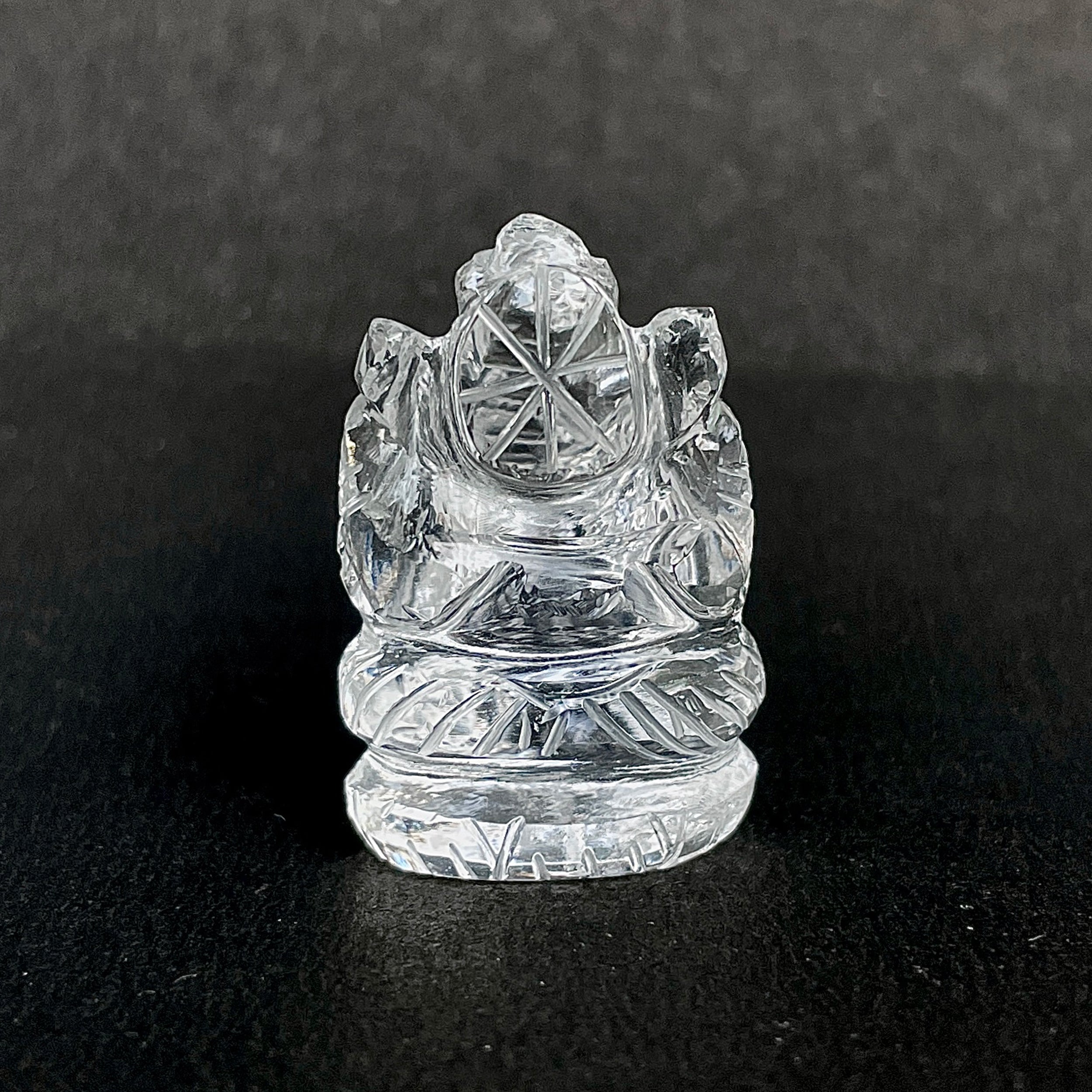 รูปเคารพพระพิฆเนศคริสตัลควอตซ์ 80.5 กะรัต สูง 3.3 ซม.(CST-MRT-92.)