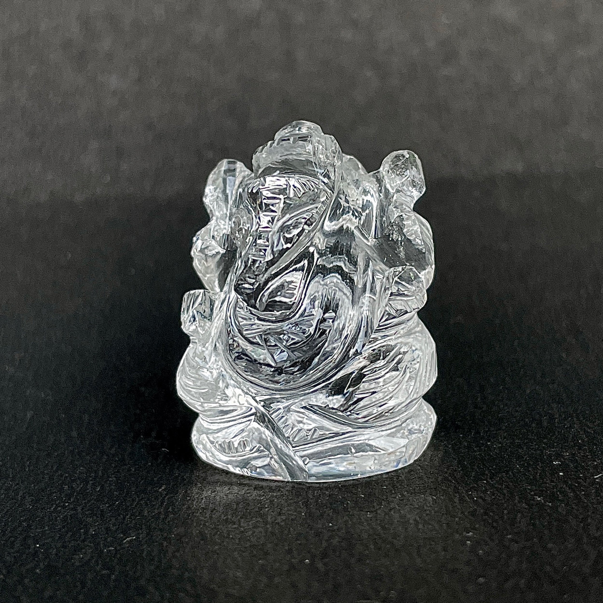 รูปเคารพพระพิฆเนศคริสตัลควอตซ์ 92 กะรัต สูง 3 ซม.(CST-MRT-93.)