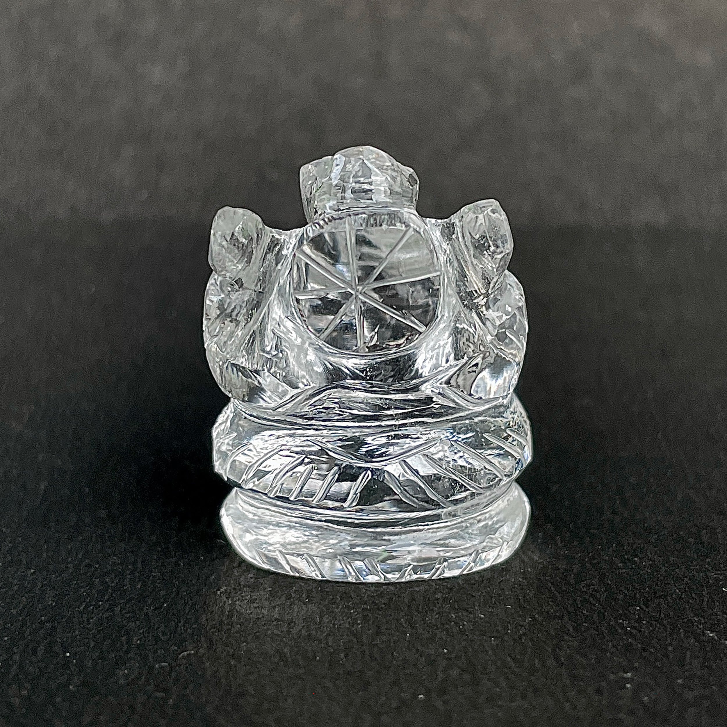 รูปเคารพพระพิฆเนศคริสตัลควอตซ์ 92 กะรัต สูง 3 ซม.(CST-MRT-93.)