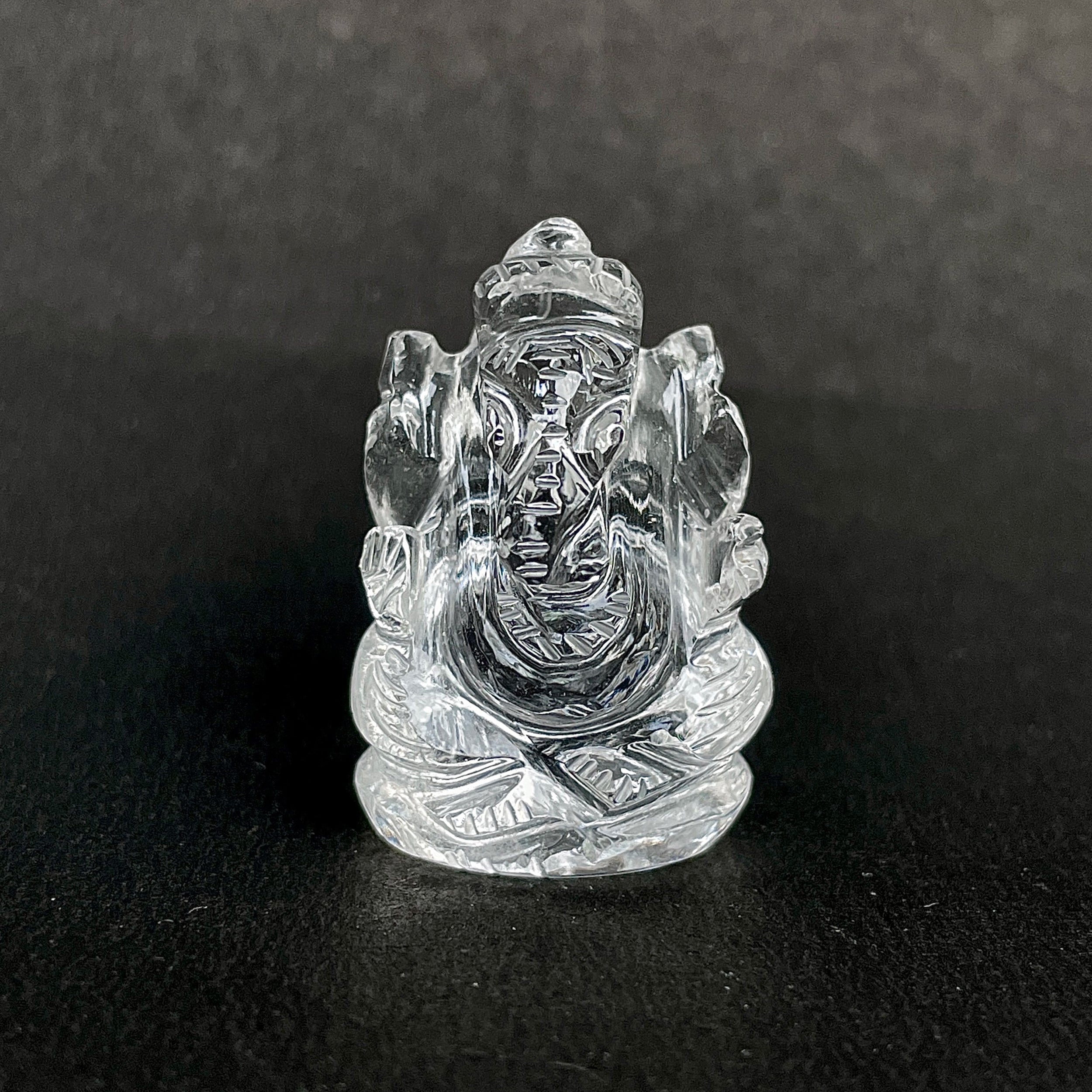 Crystal Quartz Ganesha Idol 103 Carat Idol Height-3.3 CM-(CST-MRT-94.)