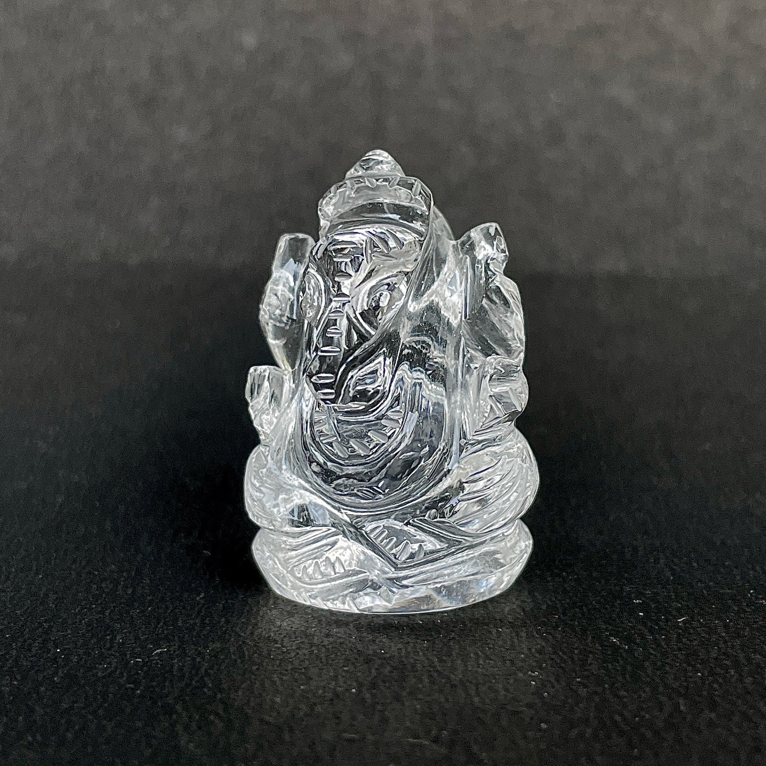 Crystal Quartz Ganesha Idol 103 Carat Idol Height-3.3 CM-(CST-MRT-94.)
