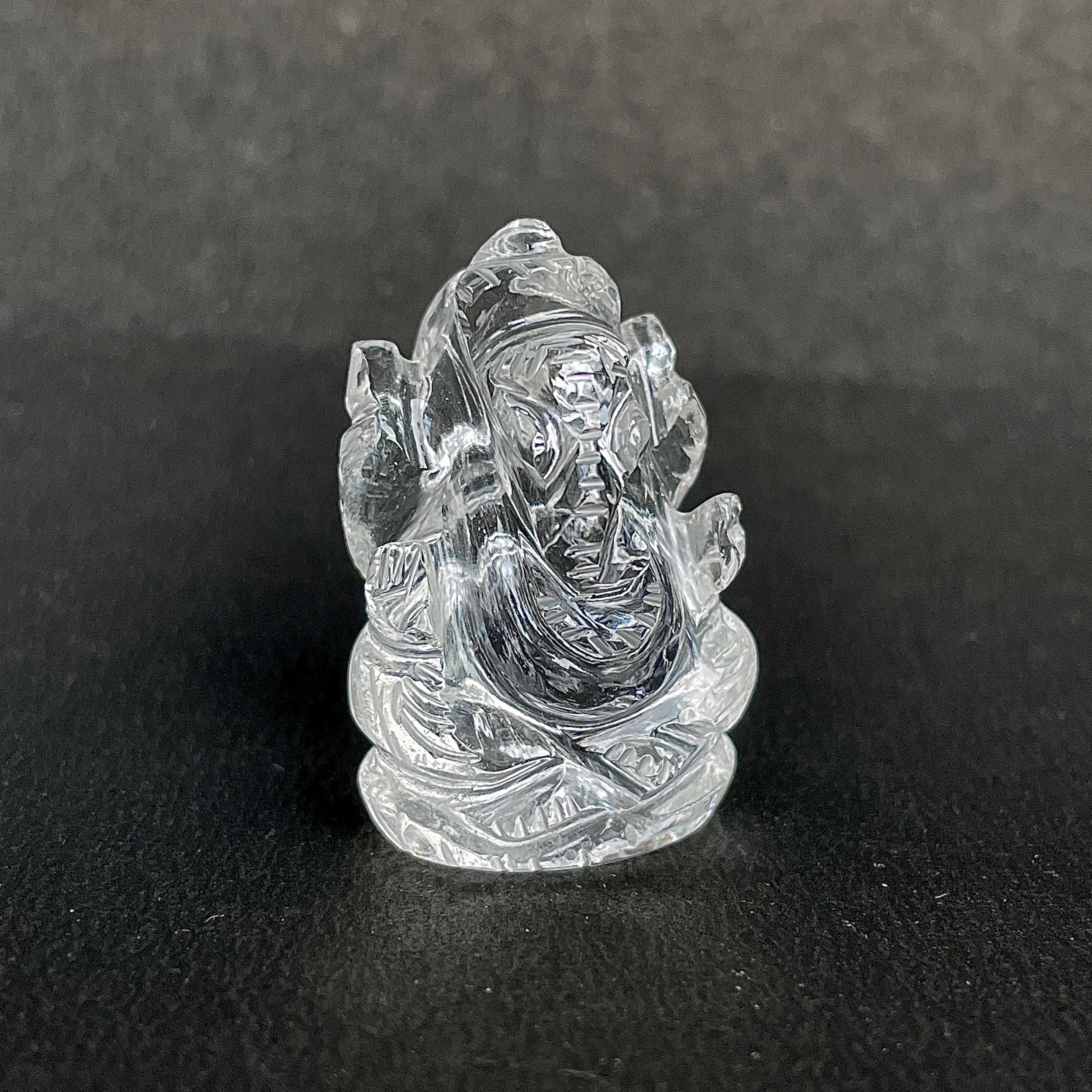 Crystal Quartz Ganesha Idol 103 Carat Idol Height-3.3 CM-(CST-MRT-94.)