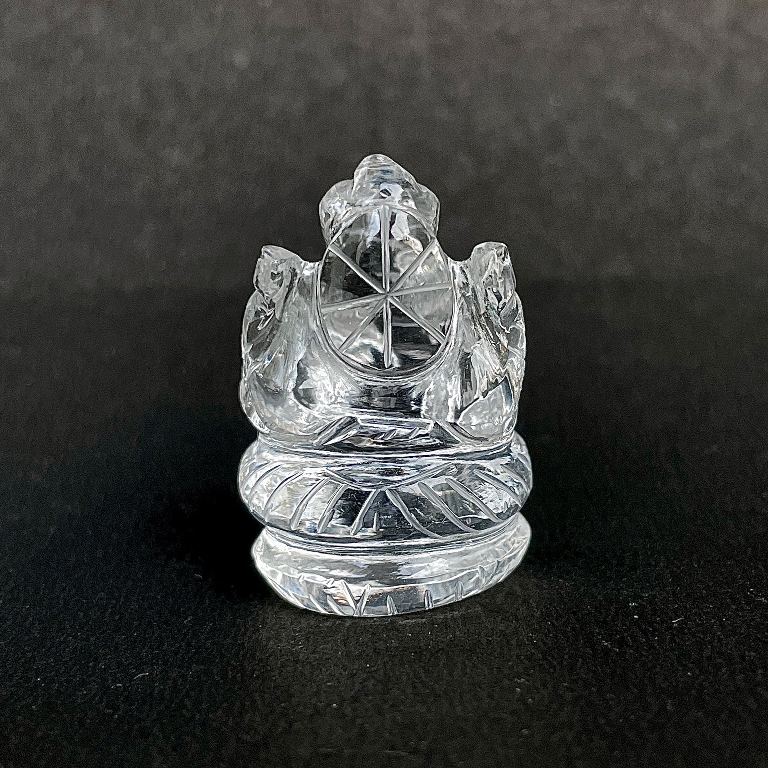 Crystal Quartz Ganesha Idol 103 Carat Idol Height-3.3 CM-(CST-MRT-94.)