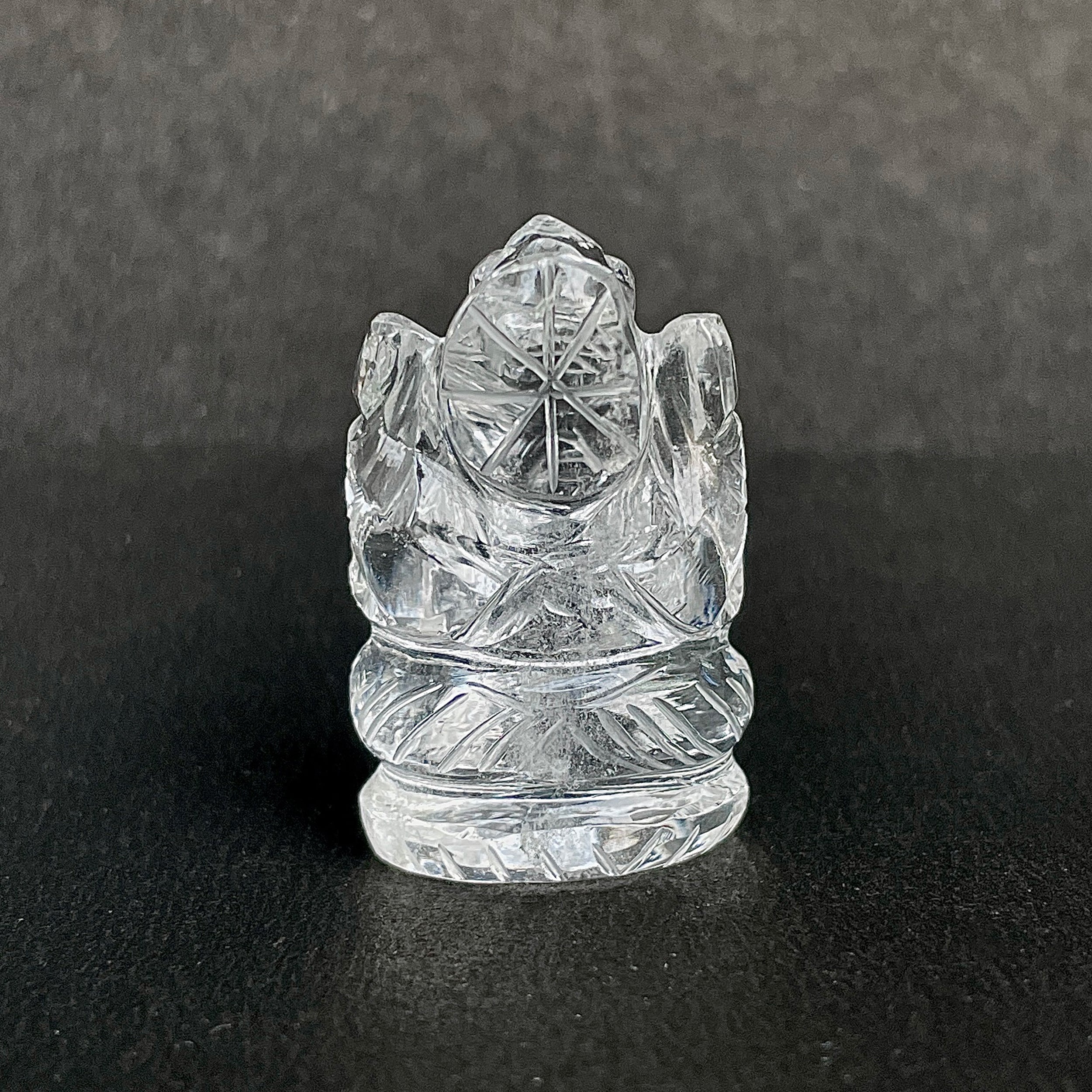 รูปเคารพพระพิฆเนศคริสตัลควอตซ์ 86 กะรัต สูง 3.5 ซม.(CST-MRT-95.)