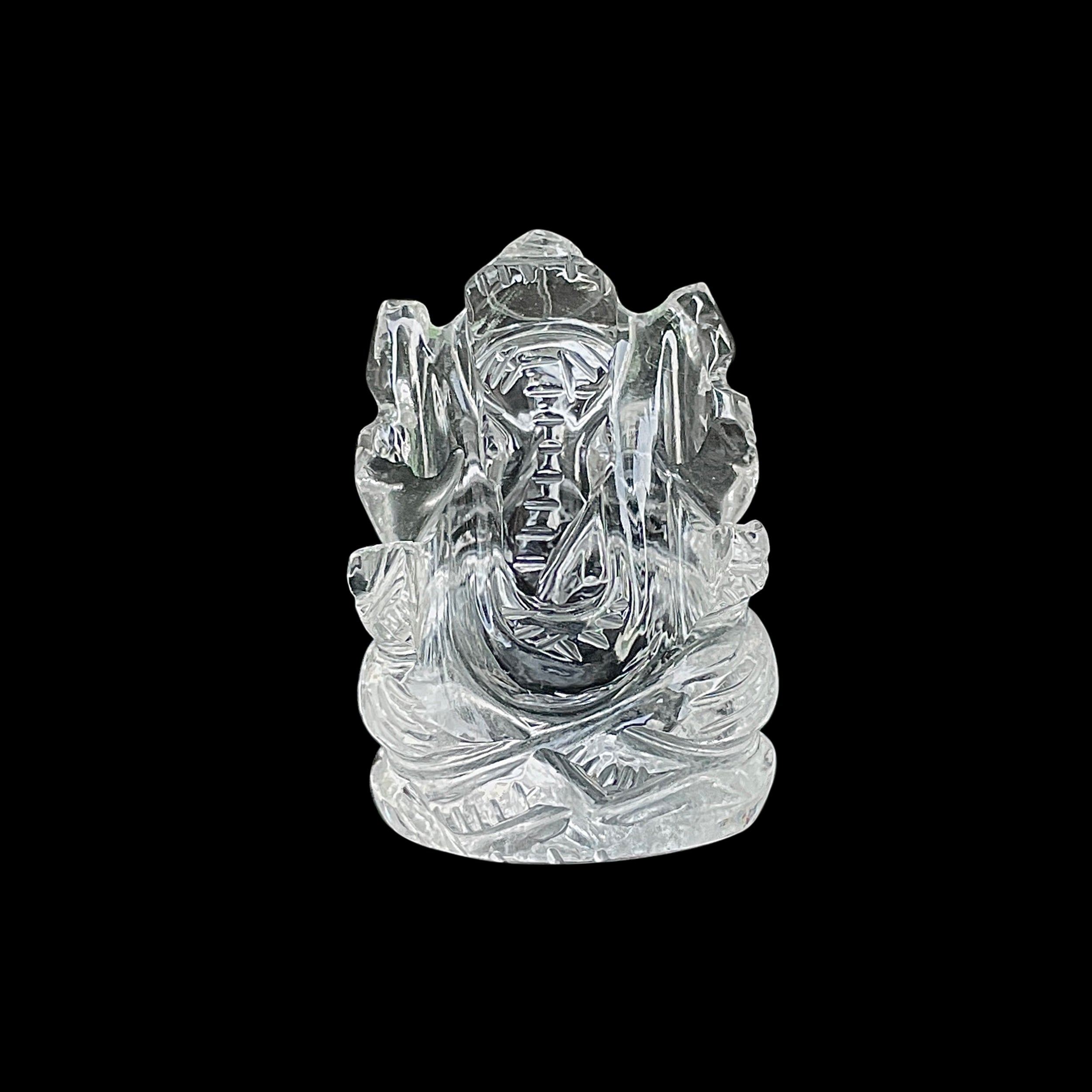 รูปเคารพพระพิฆเนศคริสตัลควอตซ์ 81.5 กะรัต สูง 3.3 ซม.(CST-MRT-96.)