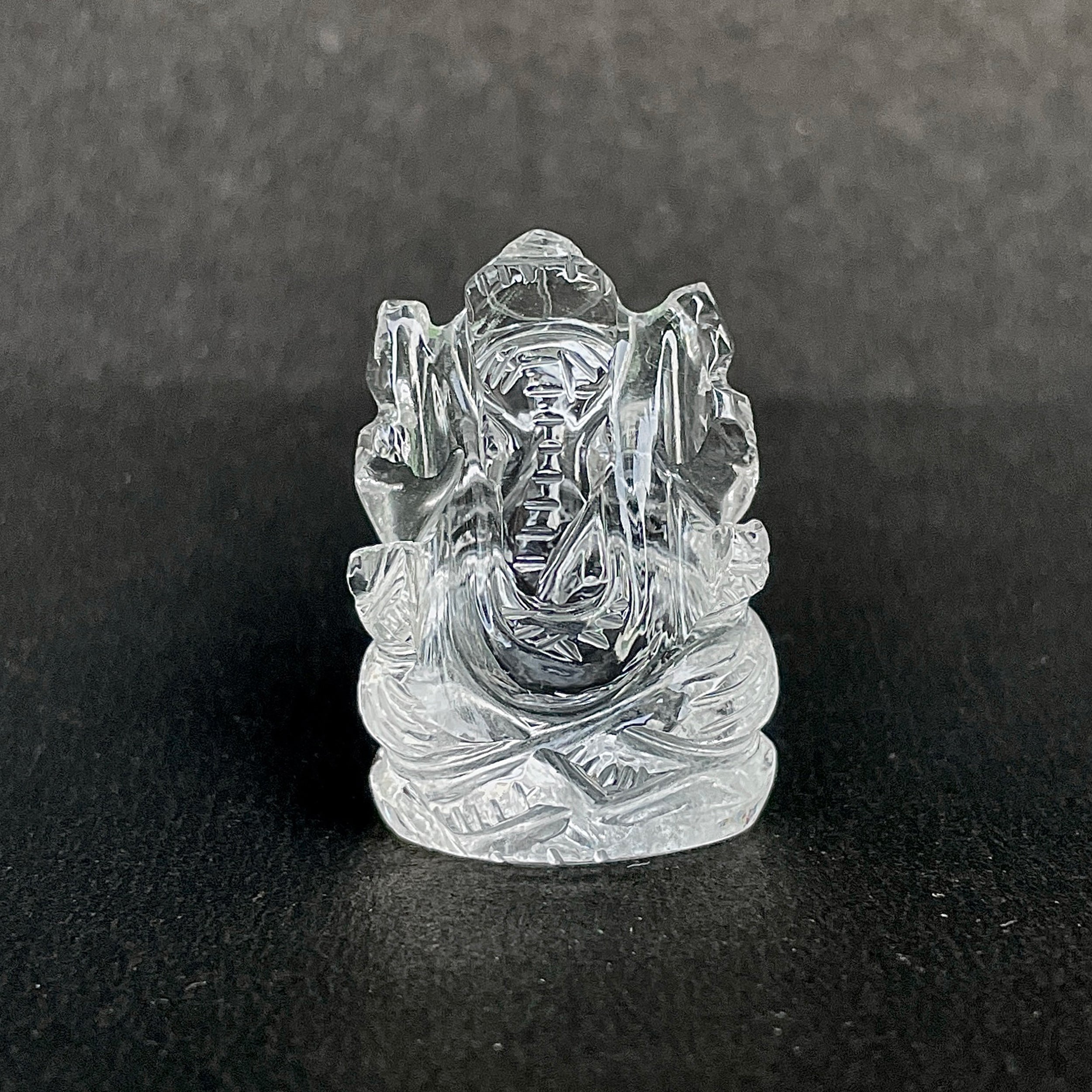 รูปเคารพพระพิฆเนศคริสตัลควอตซ์ 81.5 กะรัต สูง 3.3 ซม.(CST-MRT-96.)