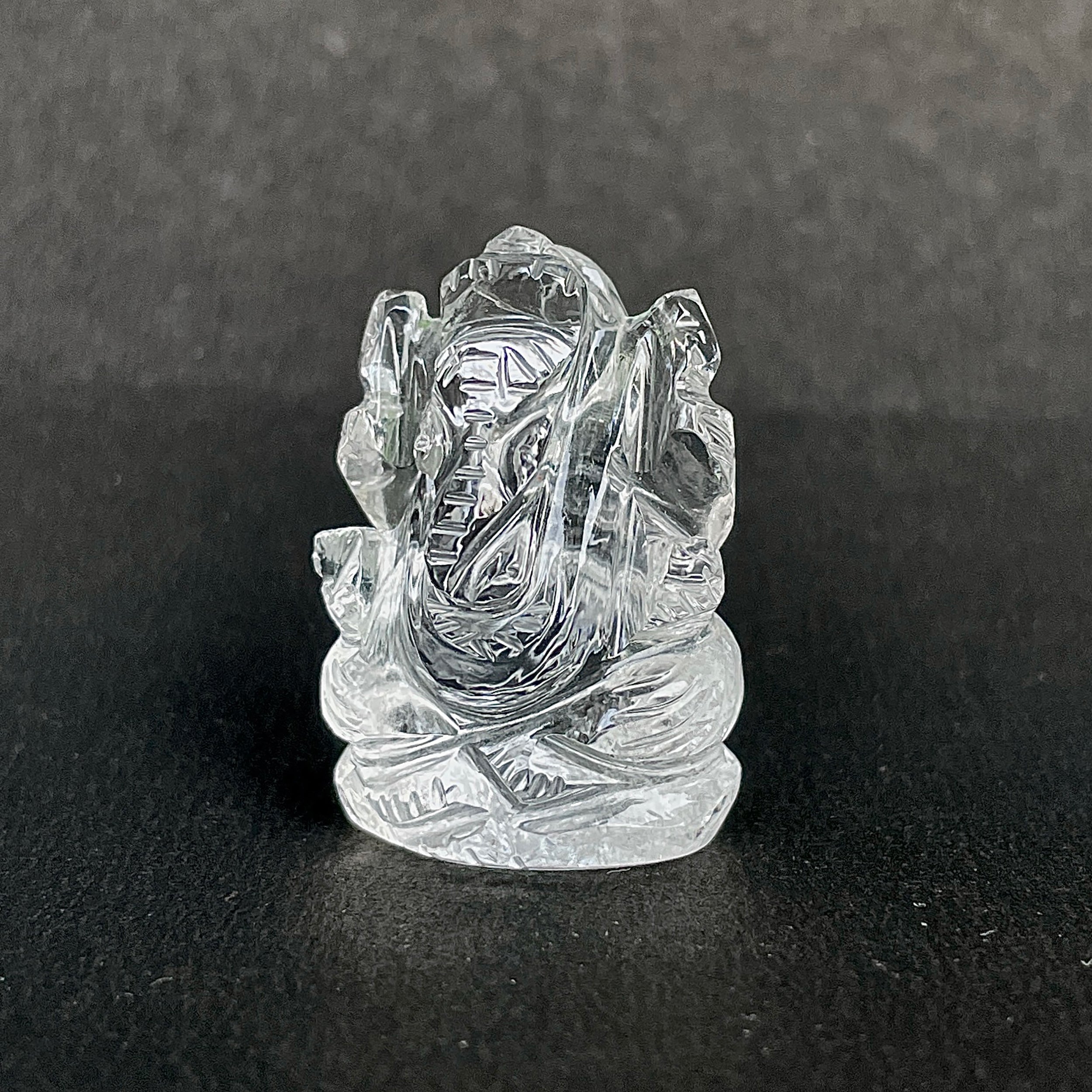 รูปเคารพพระพิฆเนศคริสตัลควอตซ์ 81.5 กะรัต สูง 3.3 ซม.(CST-MRT-96.)