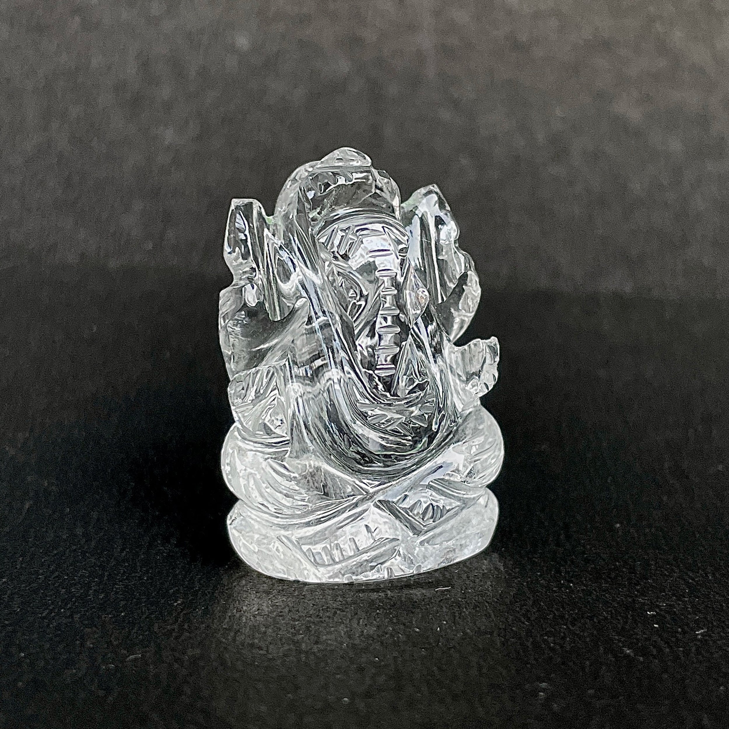 รูปเคารพพระพิฆเนศคริสตัลควอตซ์ 81.5 กะรัต สูง 3.3 ซม.(CST-MRT-96.)