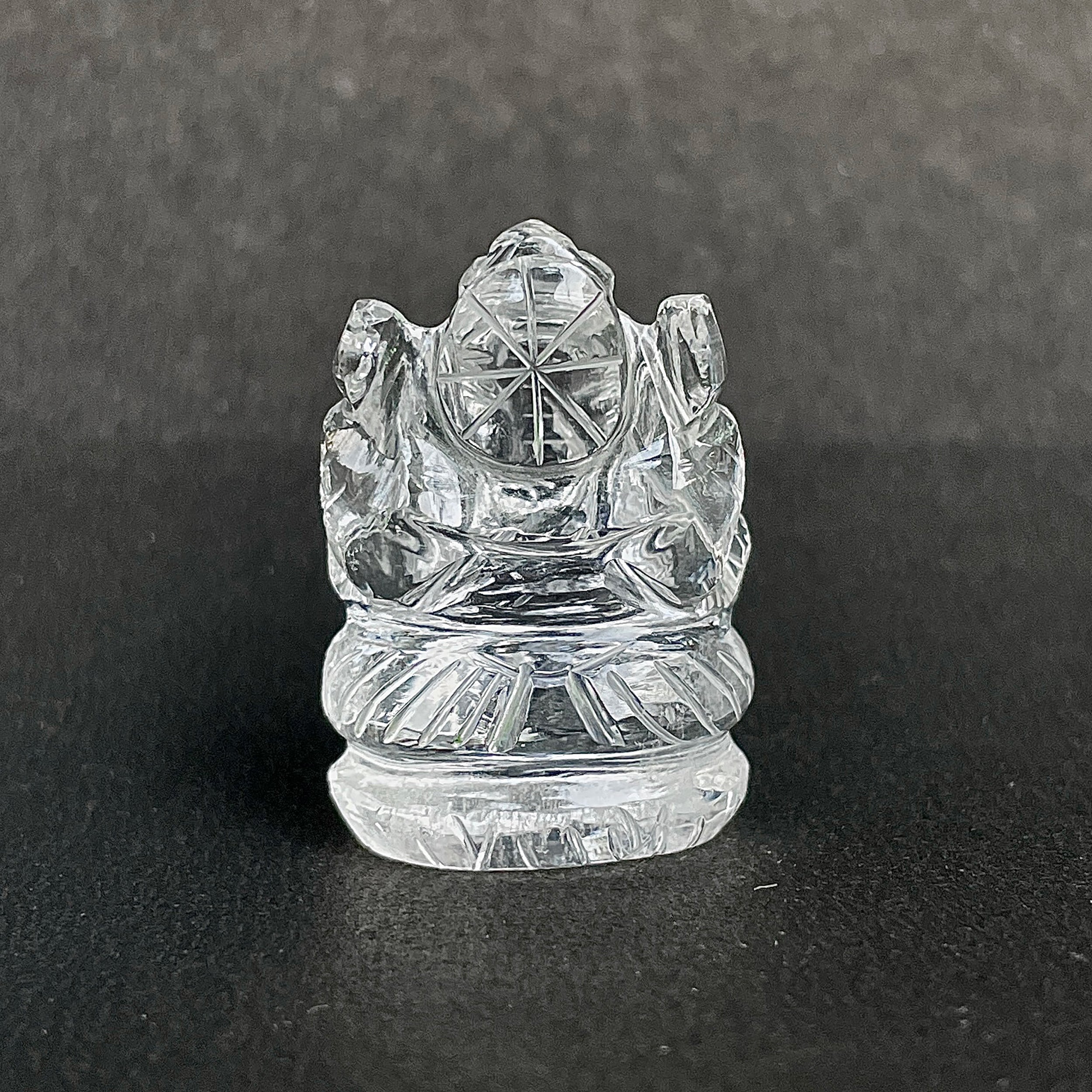 รูปเคารพพระพิฆเนศคริสตัลควอตซ์ 81.5 กะรัต สูง 3.3 ซม.(CST-MRT-96.)