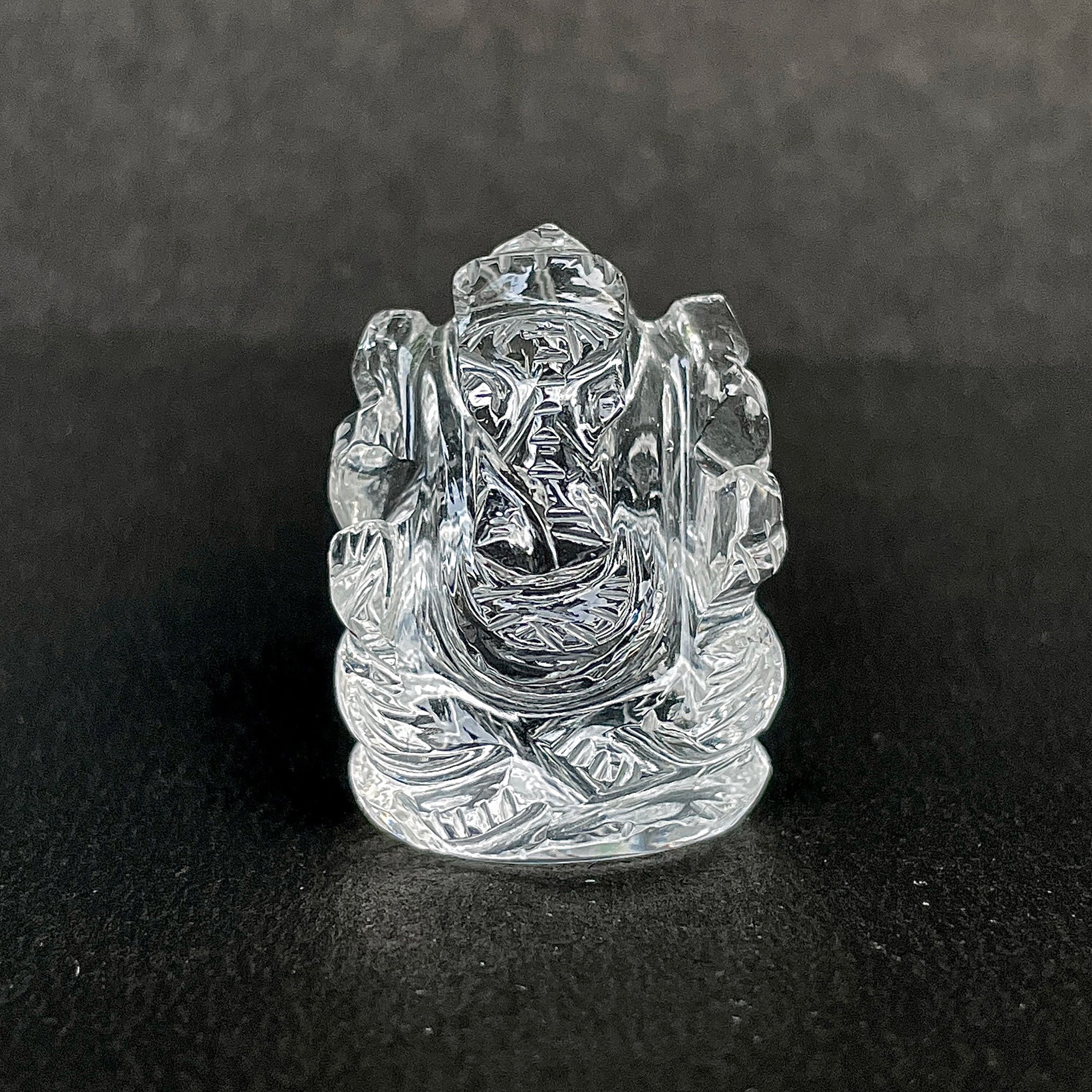 รูปเคารพพระพิฆเนศคริสตัลควอตซ์ 82.5 กะรัต สูง 2.7 ซม.(CST-MRT-97.)