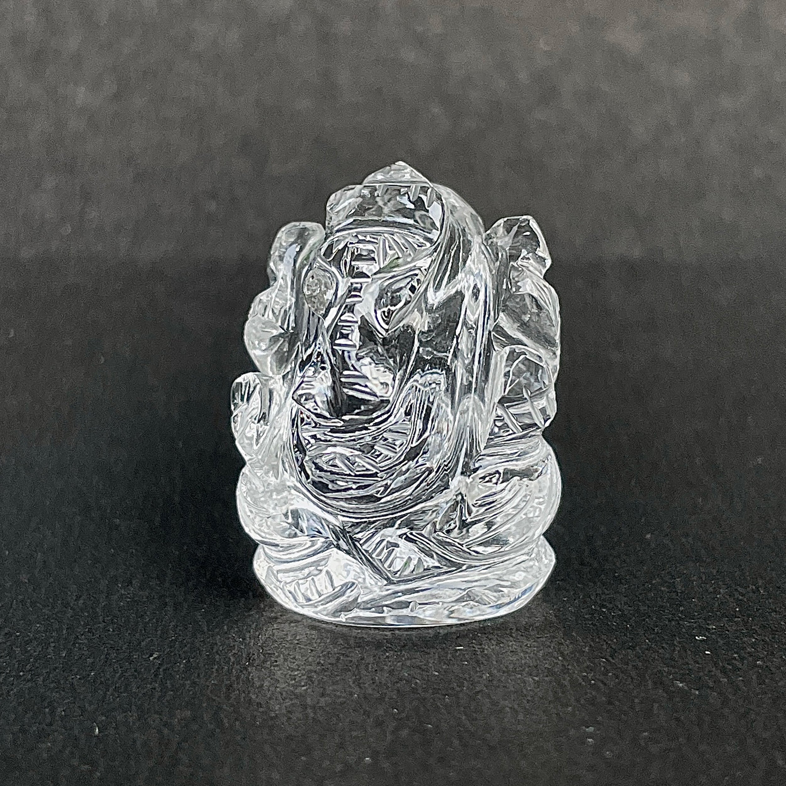 รูปเคารพพระพิฆเนศคริสตัลควอตซ์ 82.5 กะรัต สูง 2.7 ซม.(CST-MRT-97.)