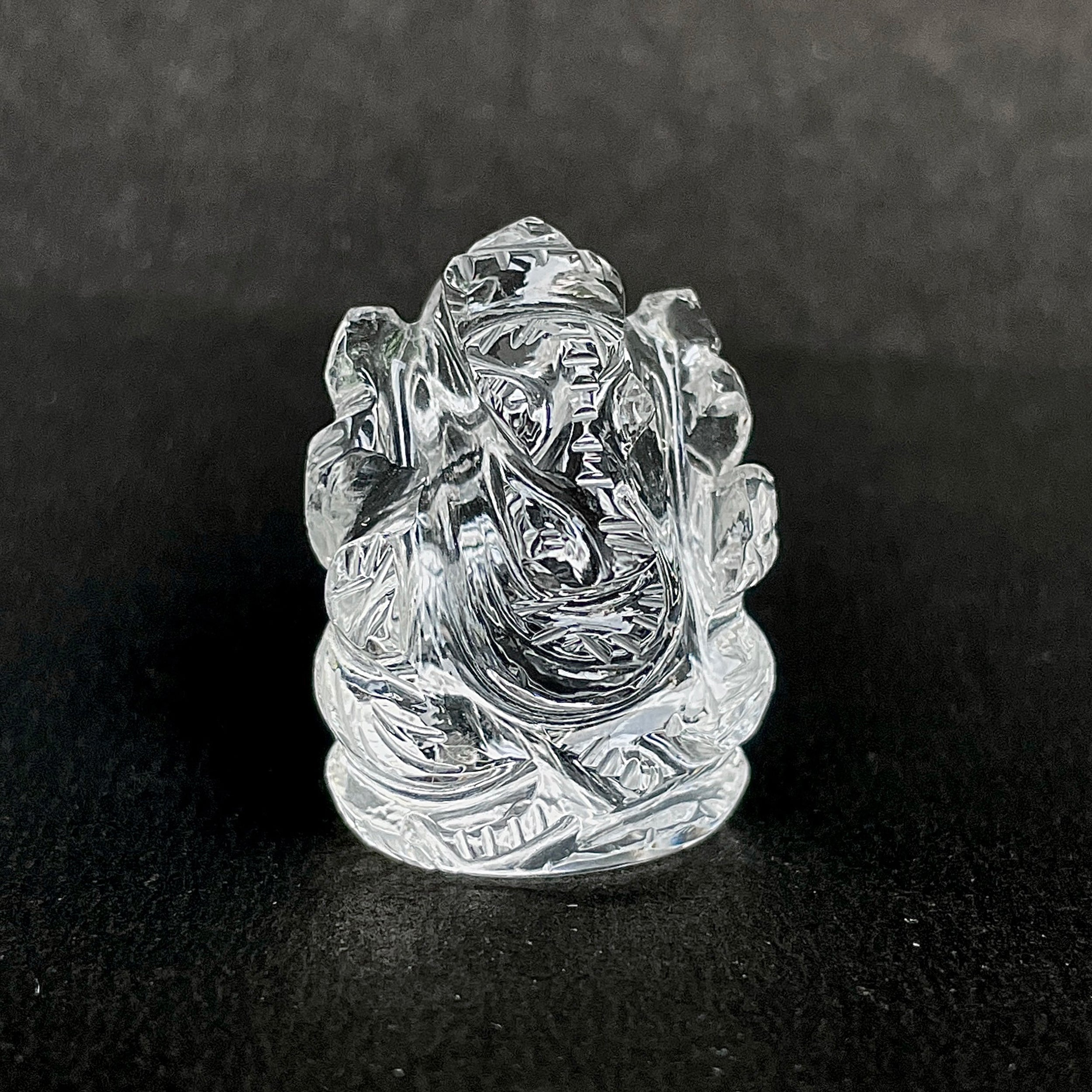 รูปเคารพพระพิฆเนศคริสตัลควอตซ์ 82.5 กะรัต สูง 2.7 ซม.(CST-MRT-97.)