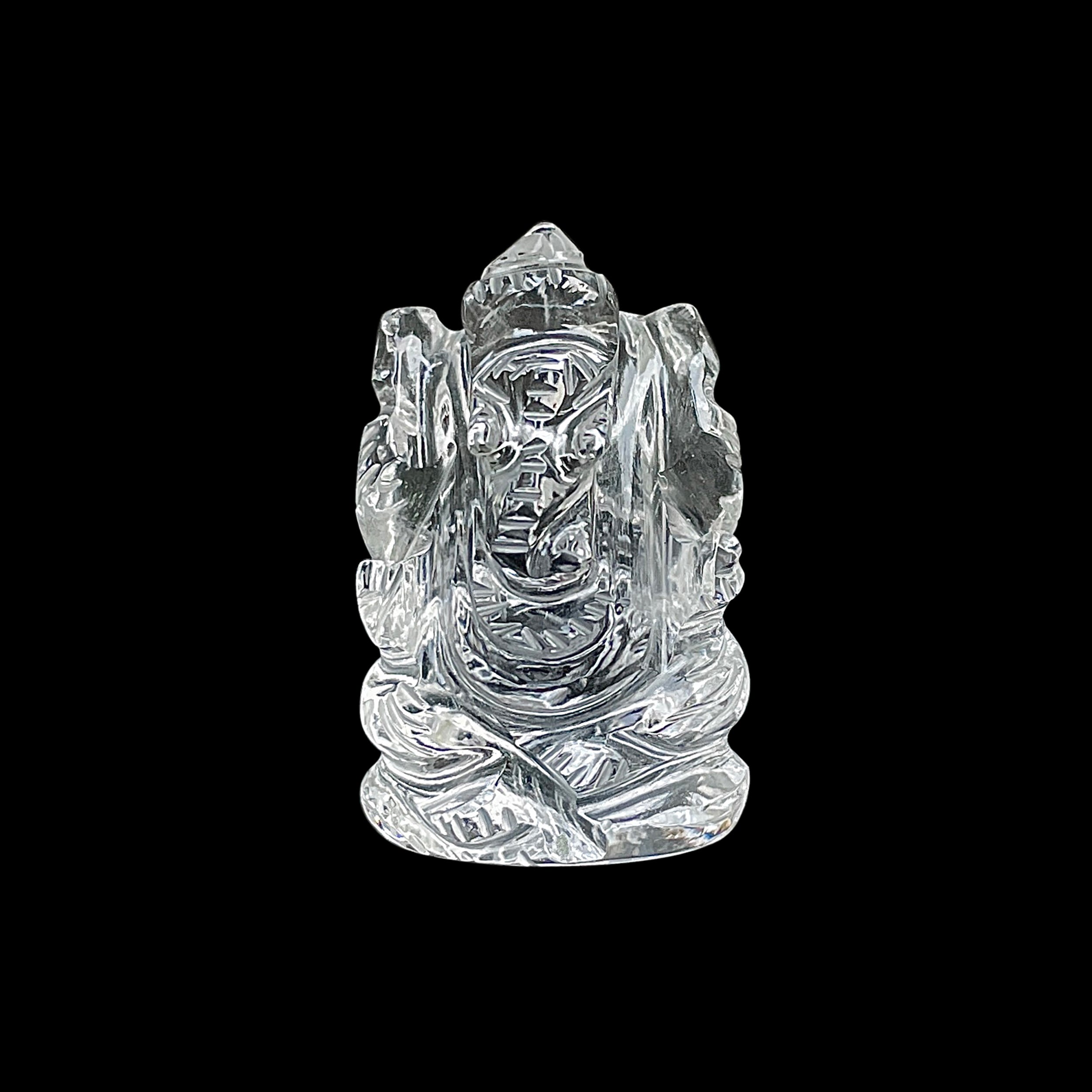 รูปเคารพพระพิฆเนศคริสตัลควอตซ์ 86.5 กะรัต สูง 3.3 ซม.(CST-MRT-99.)