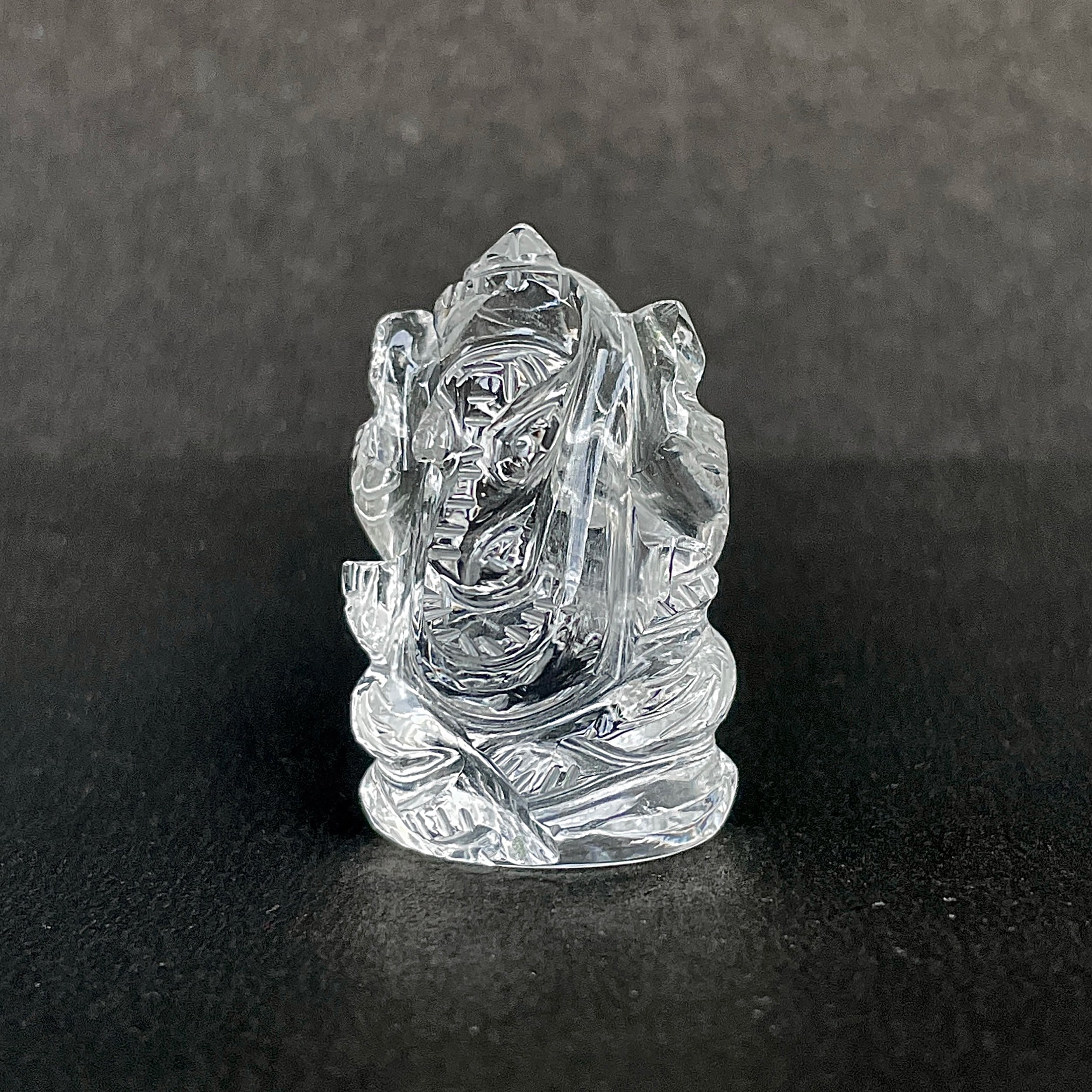 รูปเคารพพระพิฆเนศคริสตัลควอตซ์ 86.5 กะรัต สูง 3.3 ซม.(CST-MRT-99.)