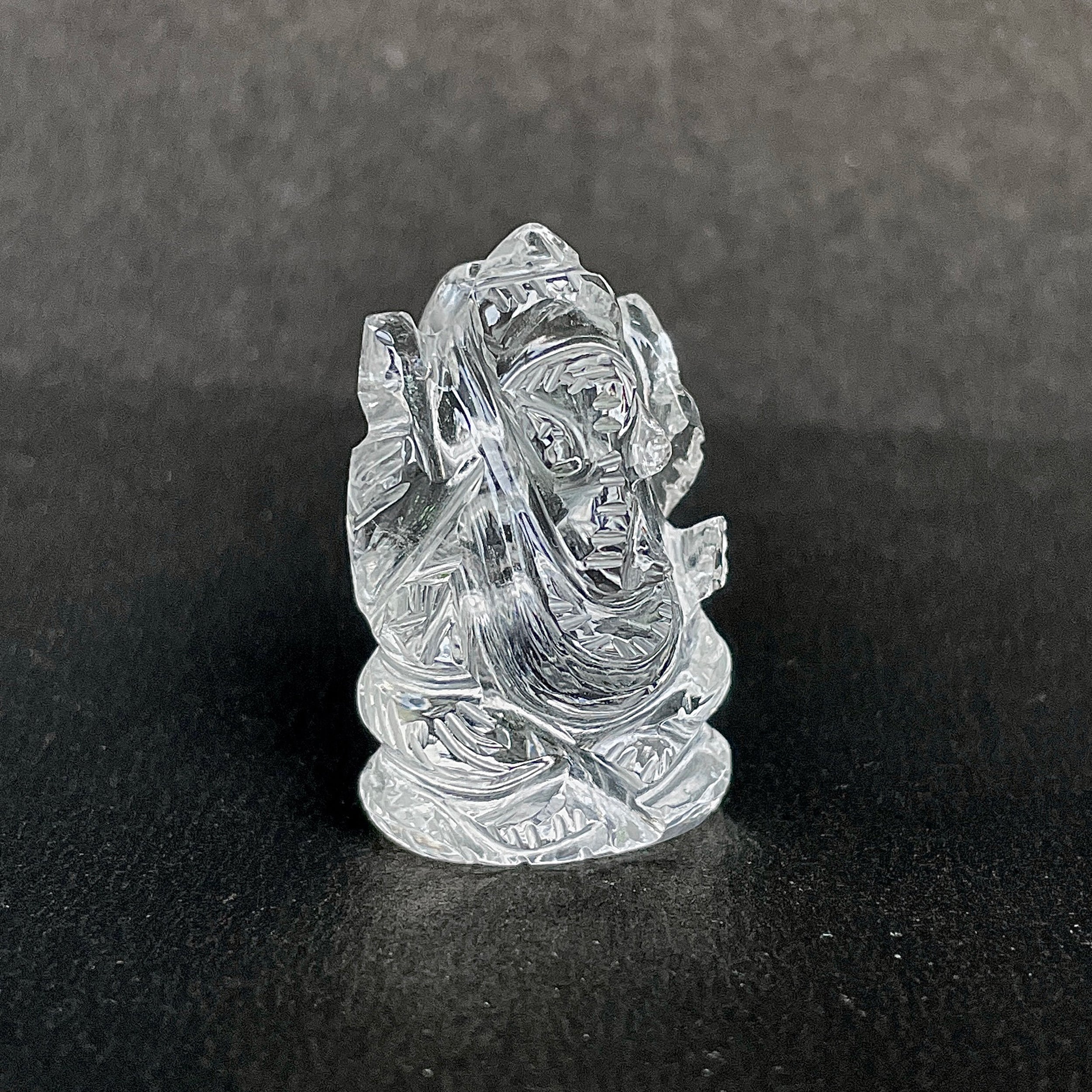 รูปเคารพพระพิฆเนศคริสตัลควอตซ์ 86.5 กะรัต สูง 3.3 ซม.(CST-MRT-99.)