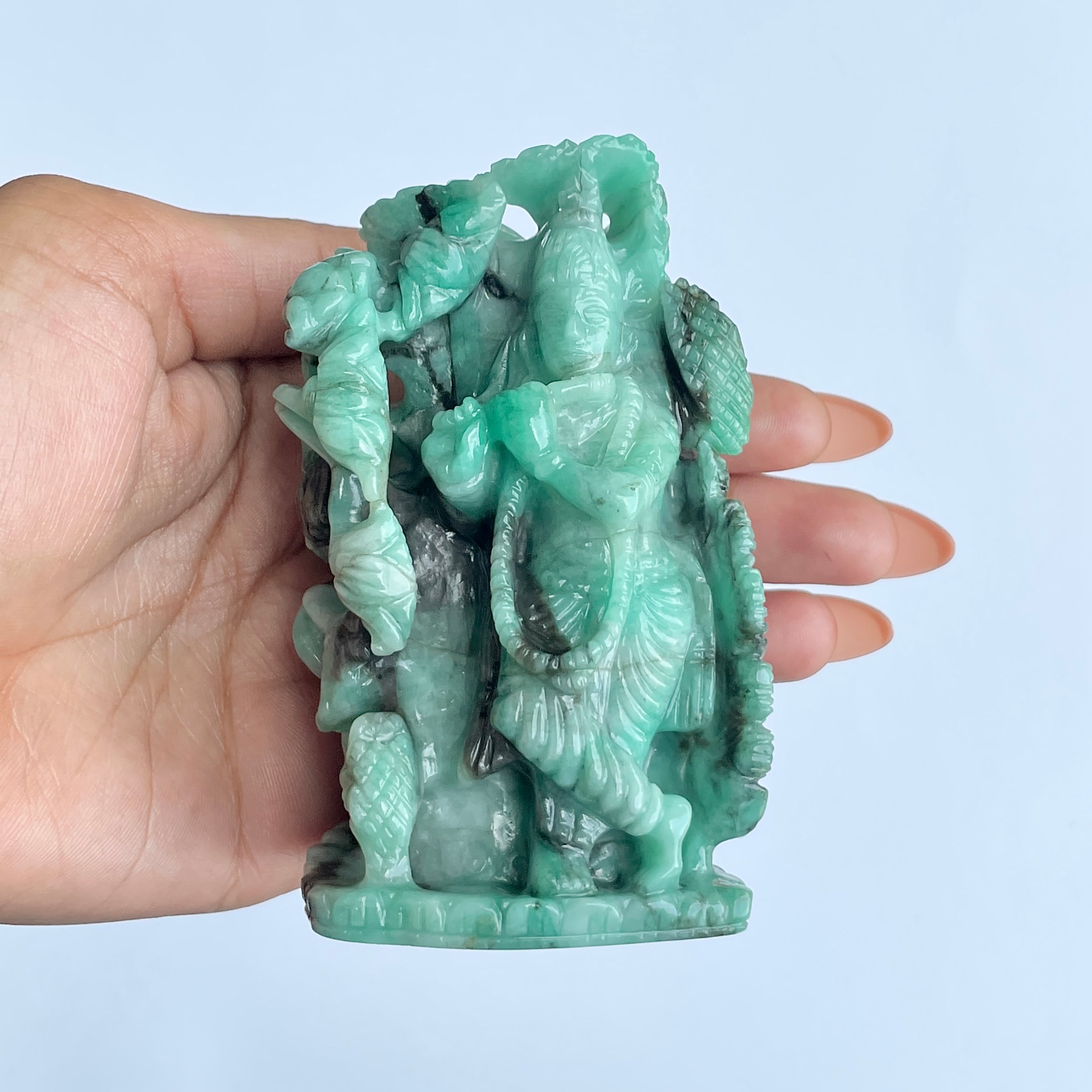 รูปเคารพพระกฤษณะมรกต 1245 กะรัต-(EMD-MRT-2.)