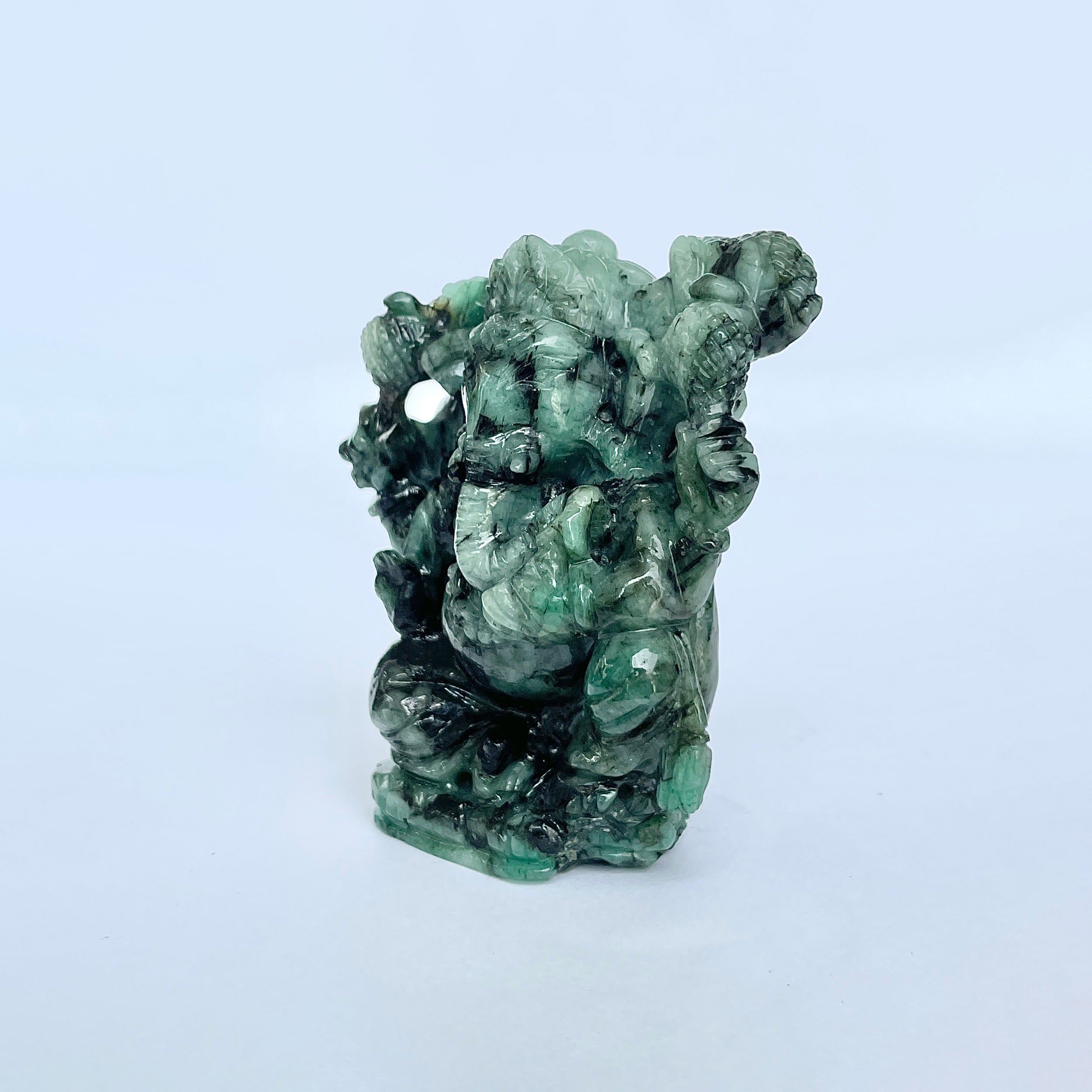 พระพิฆเนศทรงมรกต 905 กะรัต สูง 7.3 ซม.(EMD-MRT-6.)