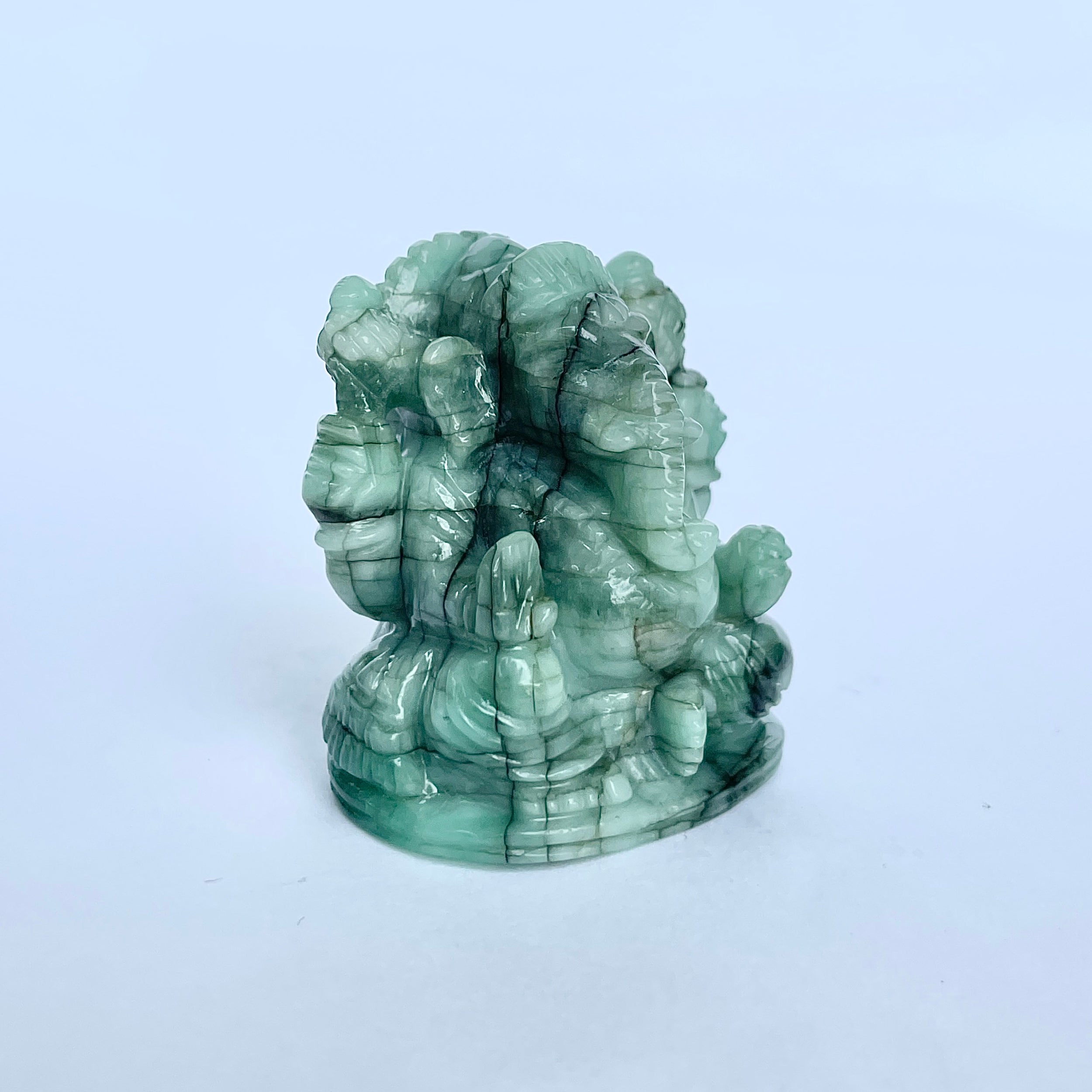 พระพิฆเนศทรงมรกต น้ำหนัก 300 กะรัต สูง 4.1 ซม.(EMD-MRT-8.)