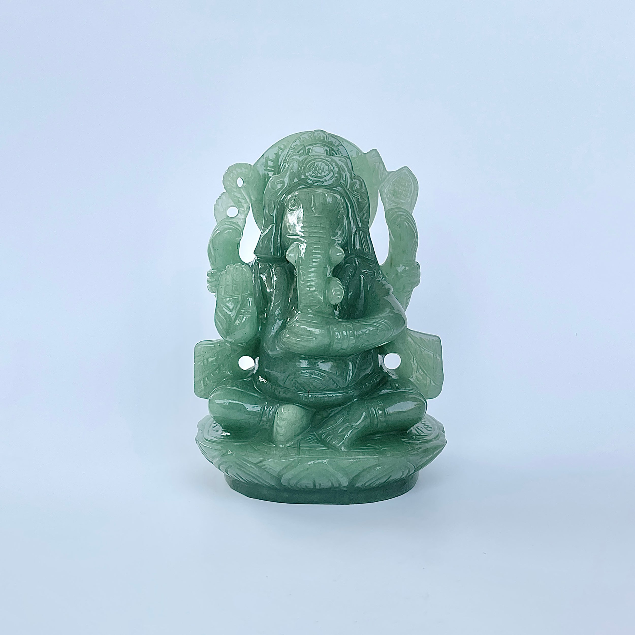 Green Aventurine Ganesha Idol 2985 กะรัต-(GAV-MRT-3.)