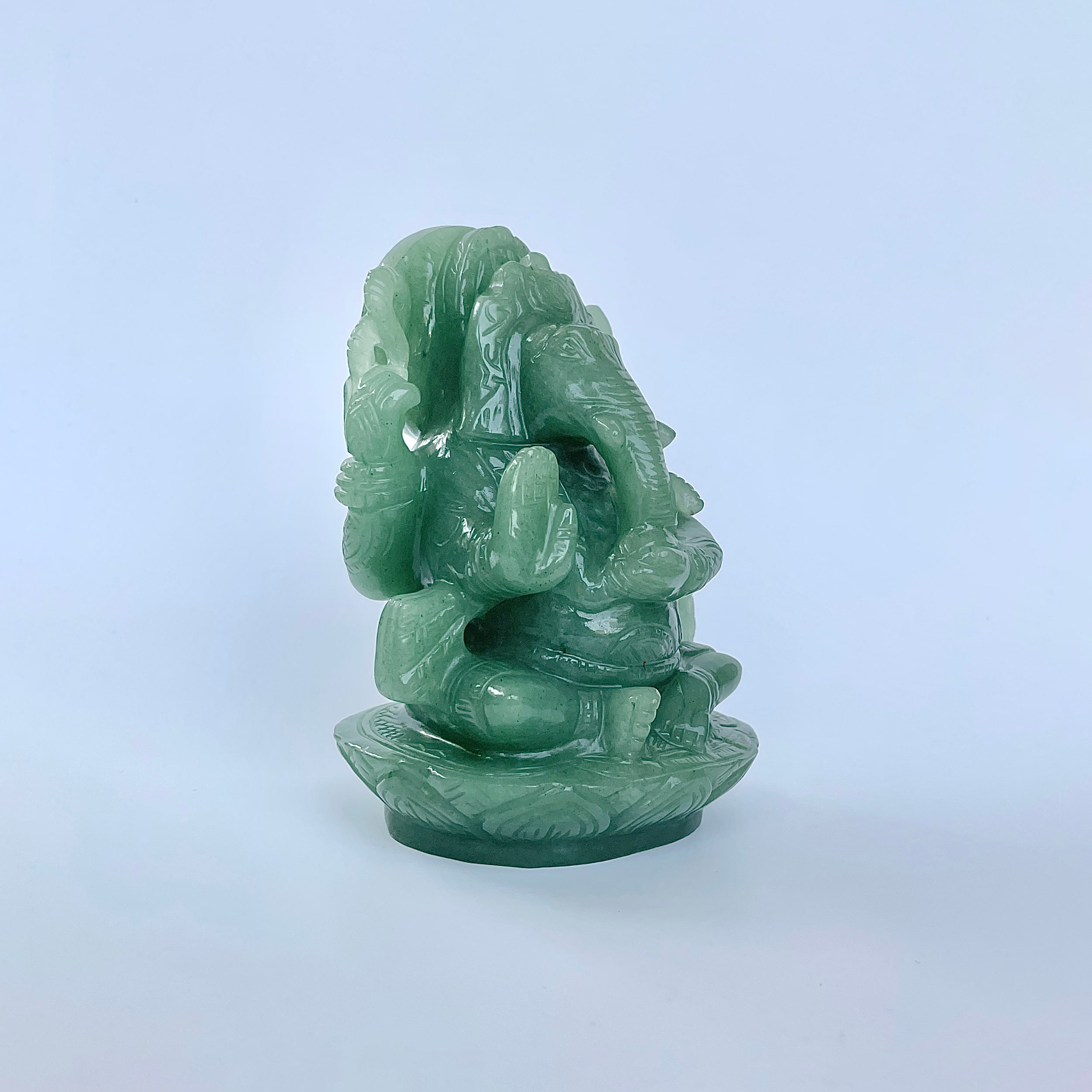 Green Aventurine Ganesha Idol 2985 กะรัต-(GAV-MRT-3.)