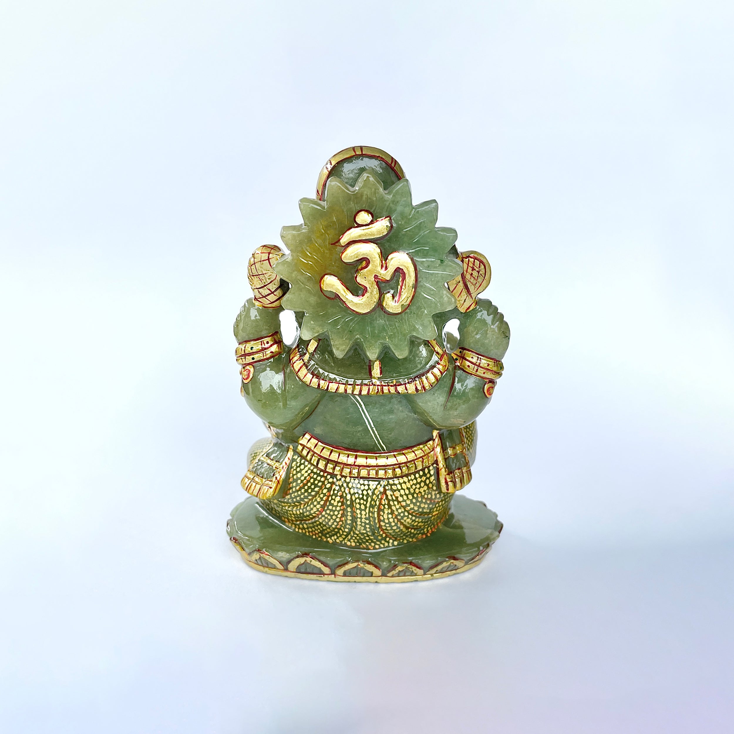 เทวรูปพระพิฆเนศเขียวอาเวนทูรีน 4031 กะรัต เทวรูป สูง-14 CM-(GAV-MRT-8.)