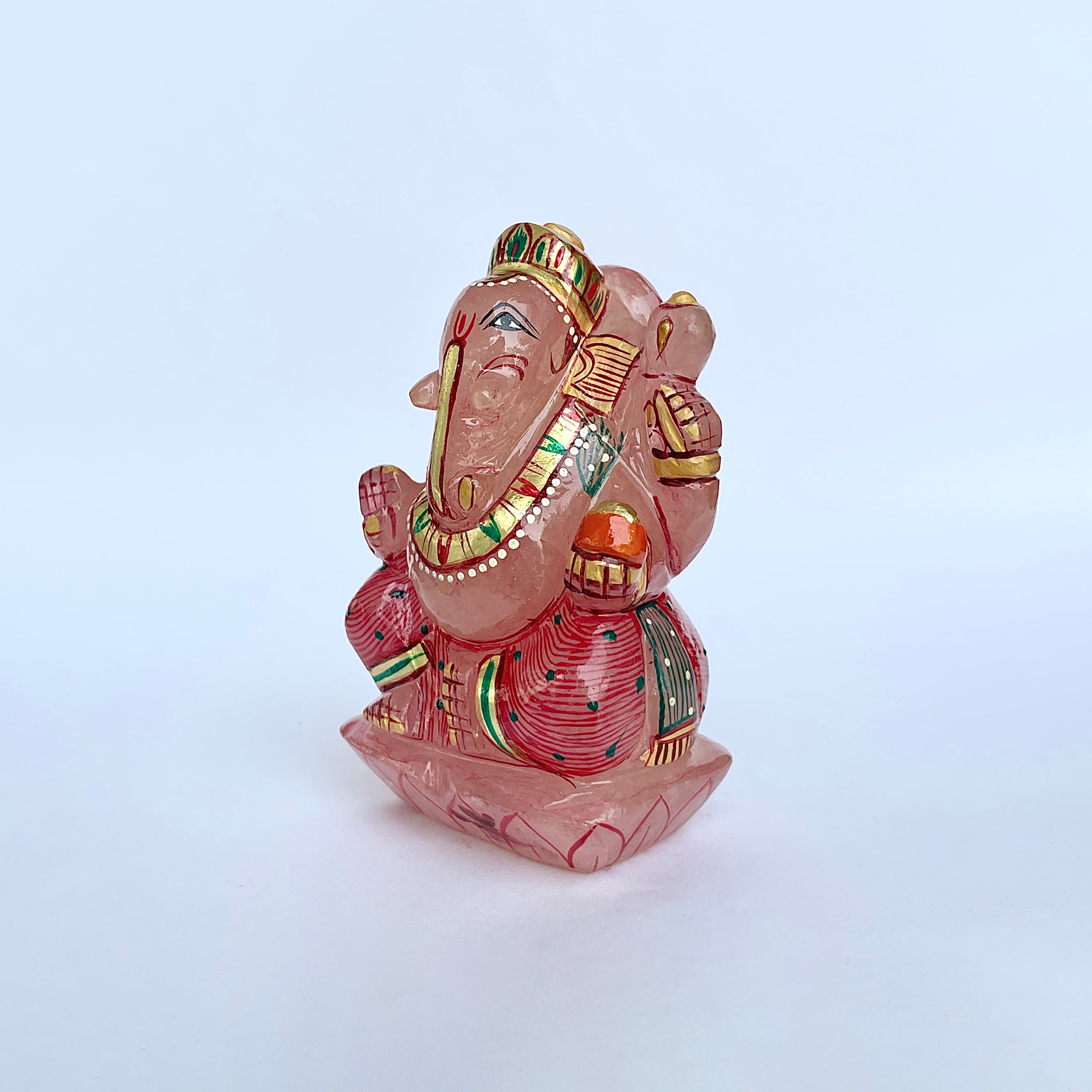 พระพิฆเนศรูปเคารพโรสควอตซ์-(RSQ-MRT-10.)