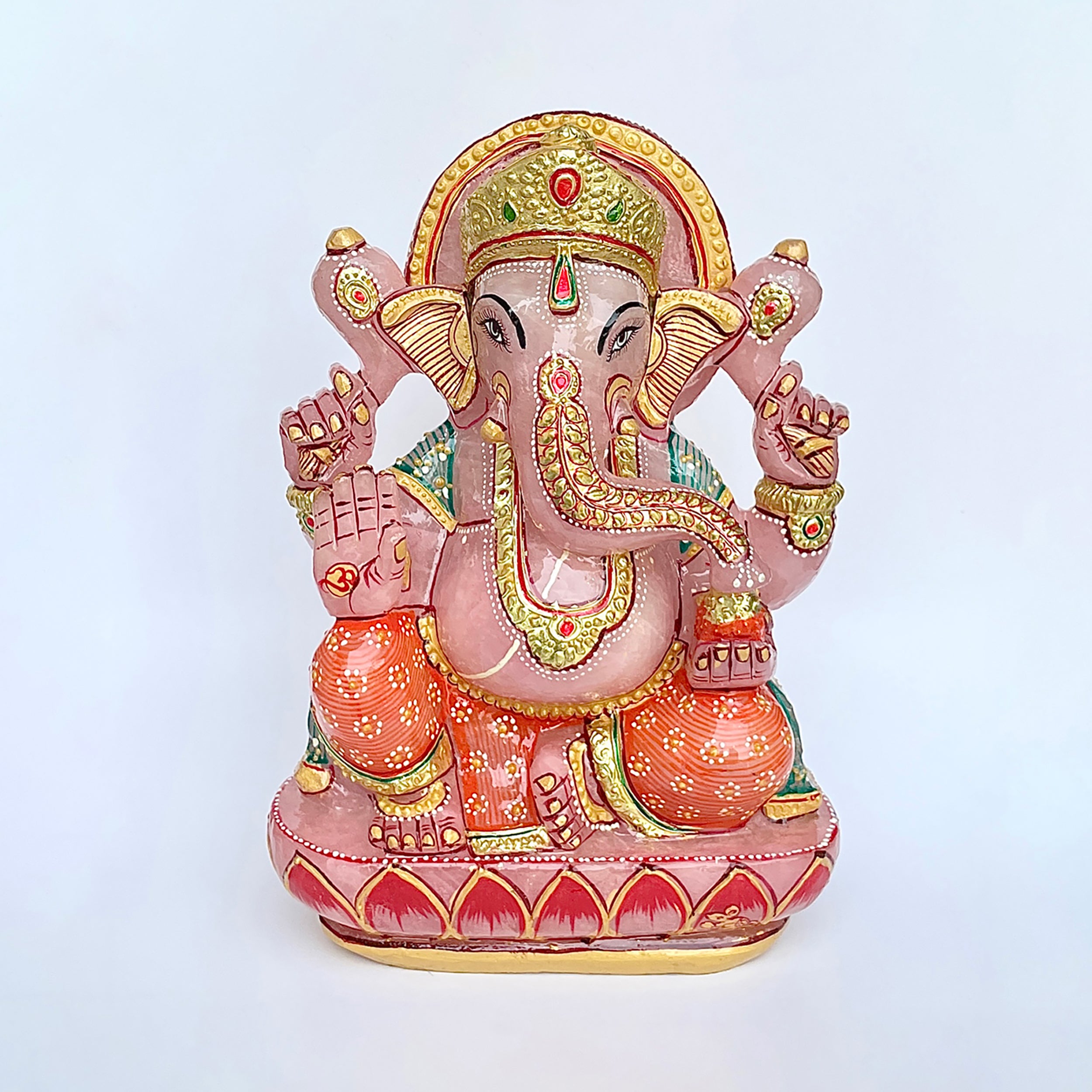 พระพิฆเนศรูปเคารพโรสควอตซ์-(RSQ-MRT-10.)