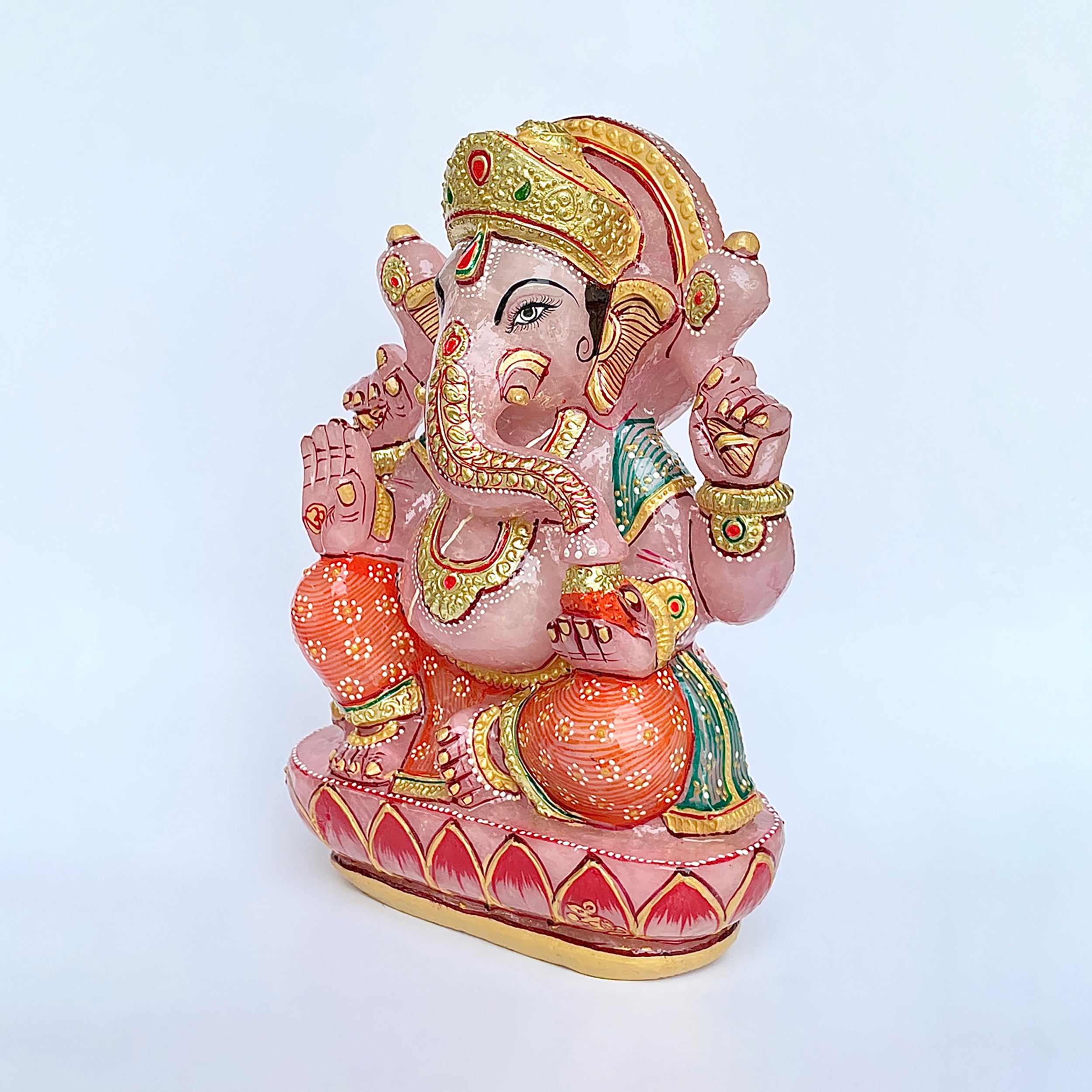 พระพิฆเนศรูปเคารพโรสควอตซ์-(RSQ-MRT-10.)