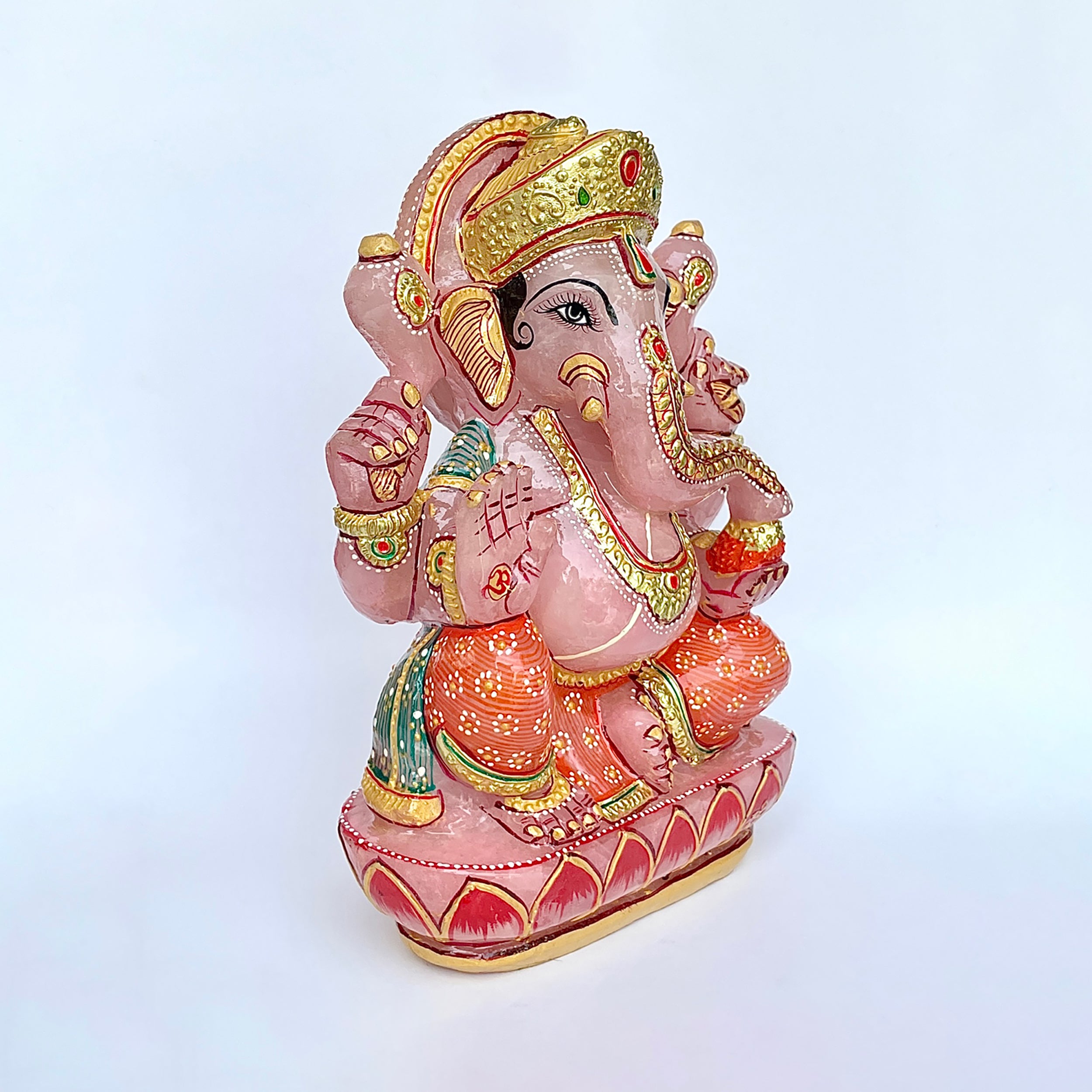 พระพิฆเนศรูปเคารพโรสควอตซ์-(RSQ-MRT-10.)