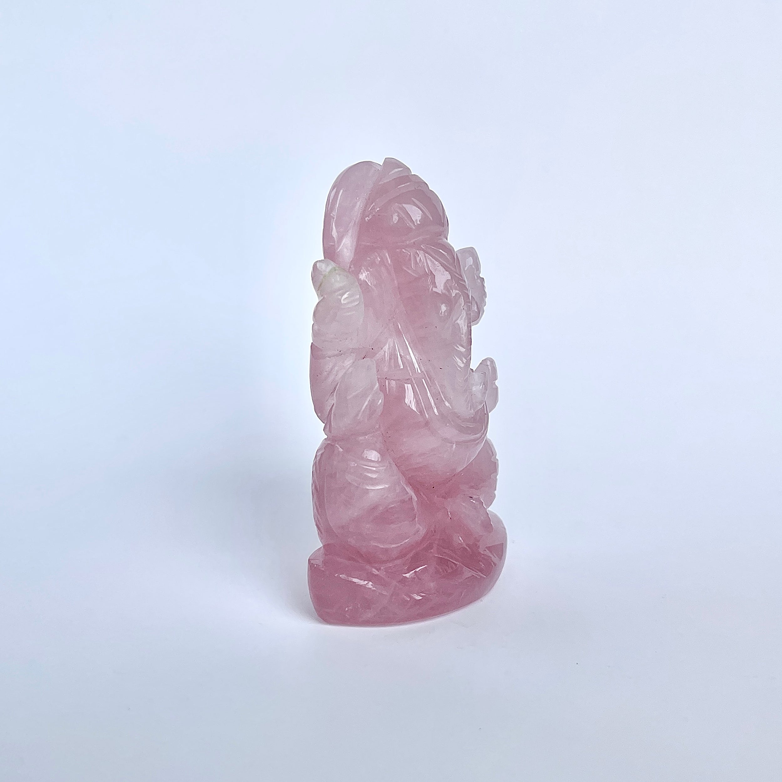 รูปเคารพพระพิฆเนศหินโรสควอตซ์ 508 กะรัต ความสูง :-7.6 ซม.-(RSQ-MRT-18.)