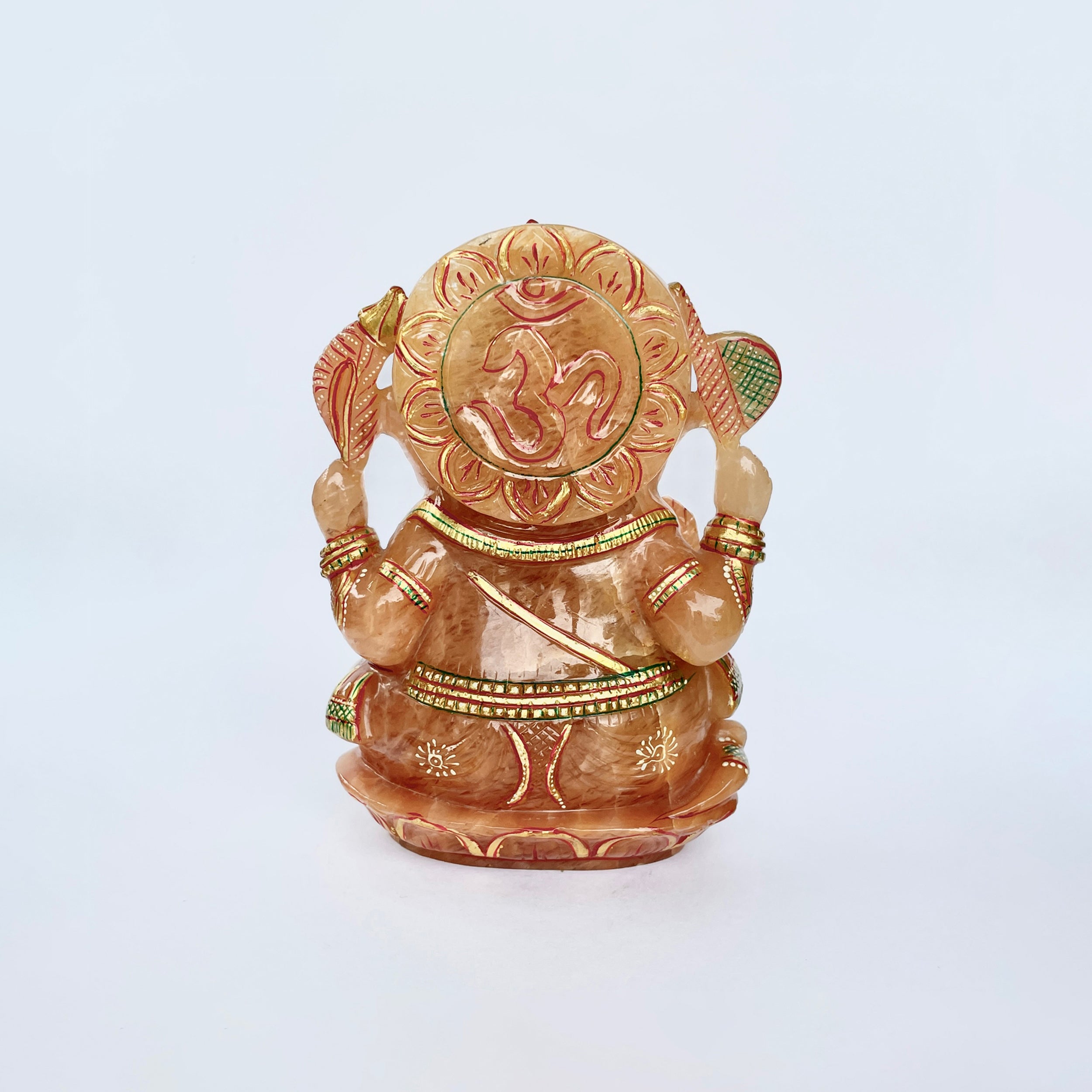 รูปเคารพพระพิฆเนศหินโรสควอตซ์ น้ำหนัก 3385 กะรัต สูง 12.5 ซม.(RSQ-MRT-35.)