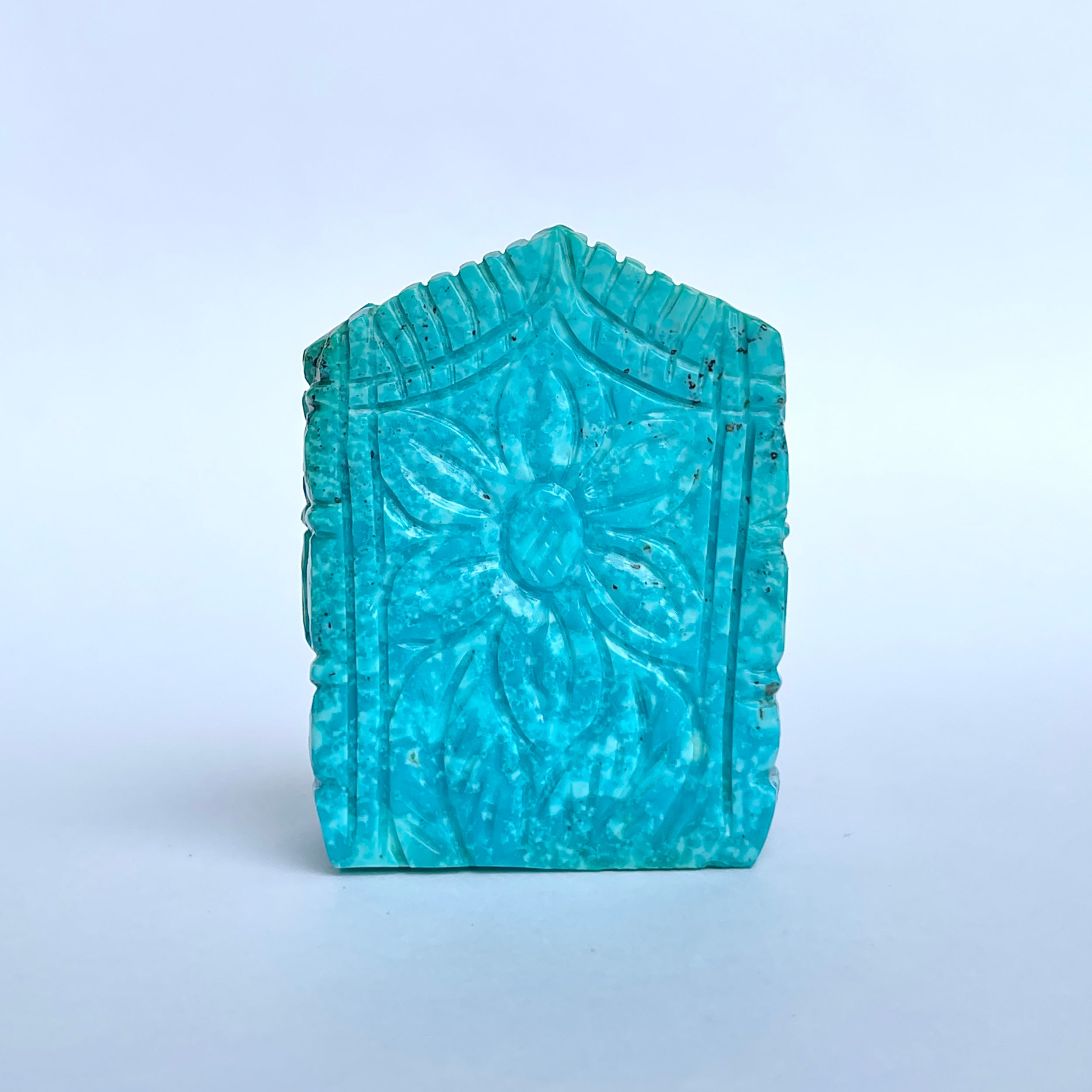 พระพิฆเนศองค์ใหญ่ สีฟ้า เทอร์ควอยซ์ 740 กะรัต สูง 6.3 ซม.(TRQ-MRT-12.)