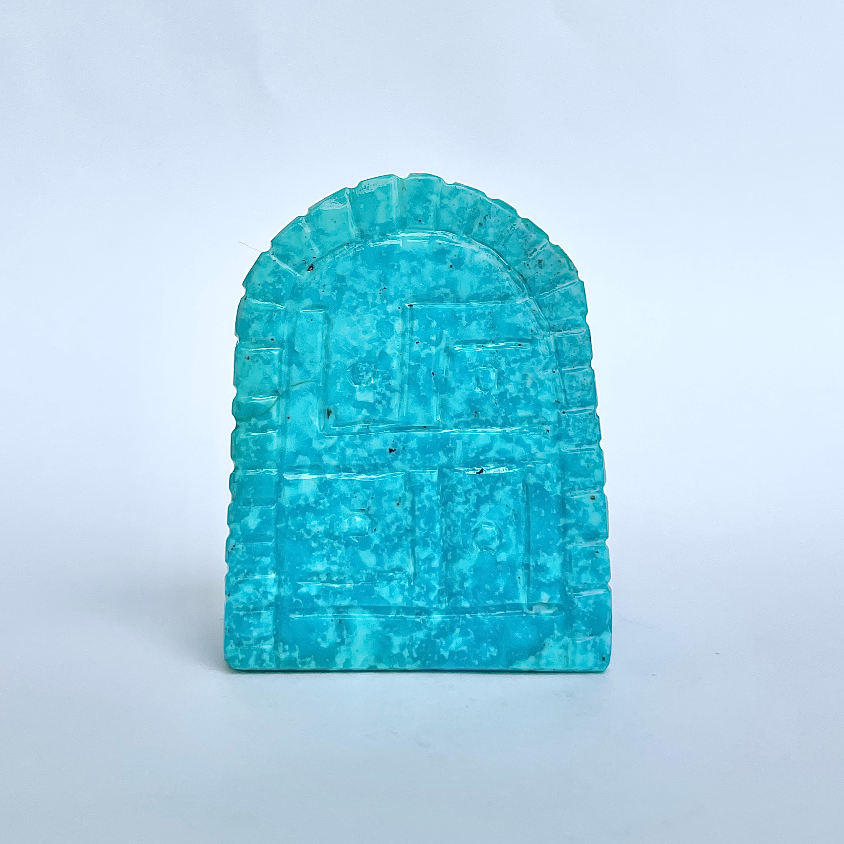 พระพิฆเนศองค์ใหญ่ สีฟ้าเทอร์ควอยซ์ น้ำหนัก 585 กะรัต สูง 6 ซม.(TRQ-MRT-7.)